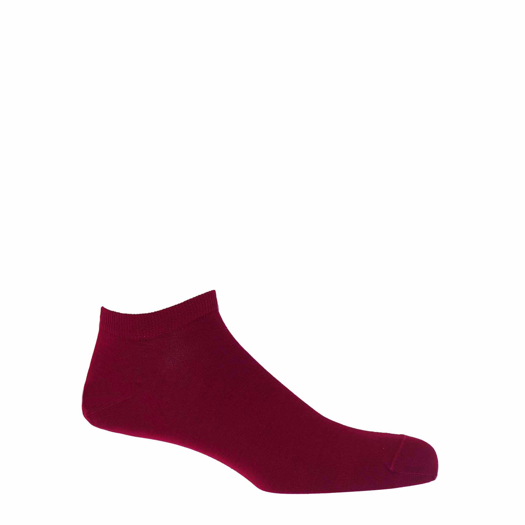 Classic Men's Trainer Socks - Burgundy by Peper Harow