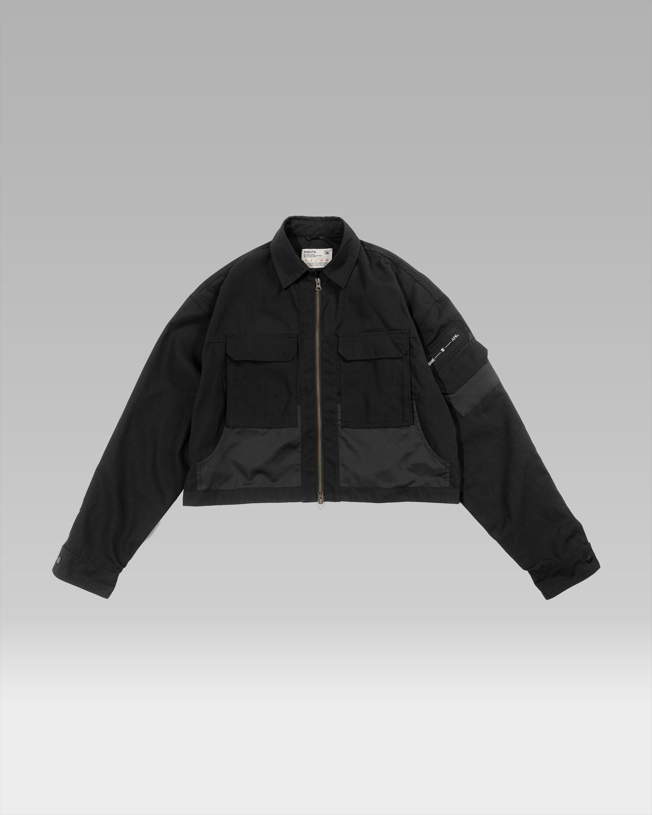 CORE Cropped Overshirt - Coal - SNK ATK® Design Lab by SNK ATK Design Lab