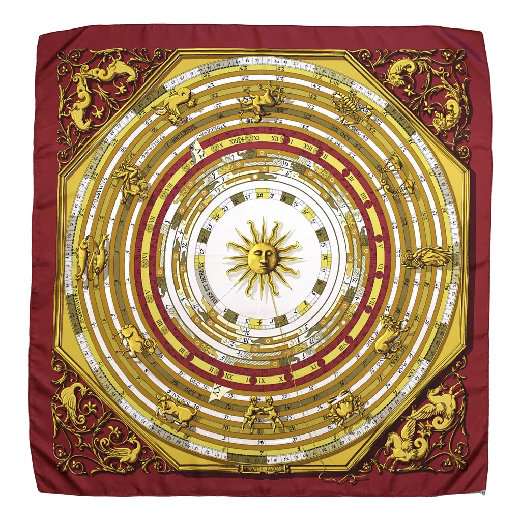 Hermès Dies Et Hore Carre 90 Astrology Scarf by The Vintage New Yorker