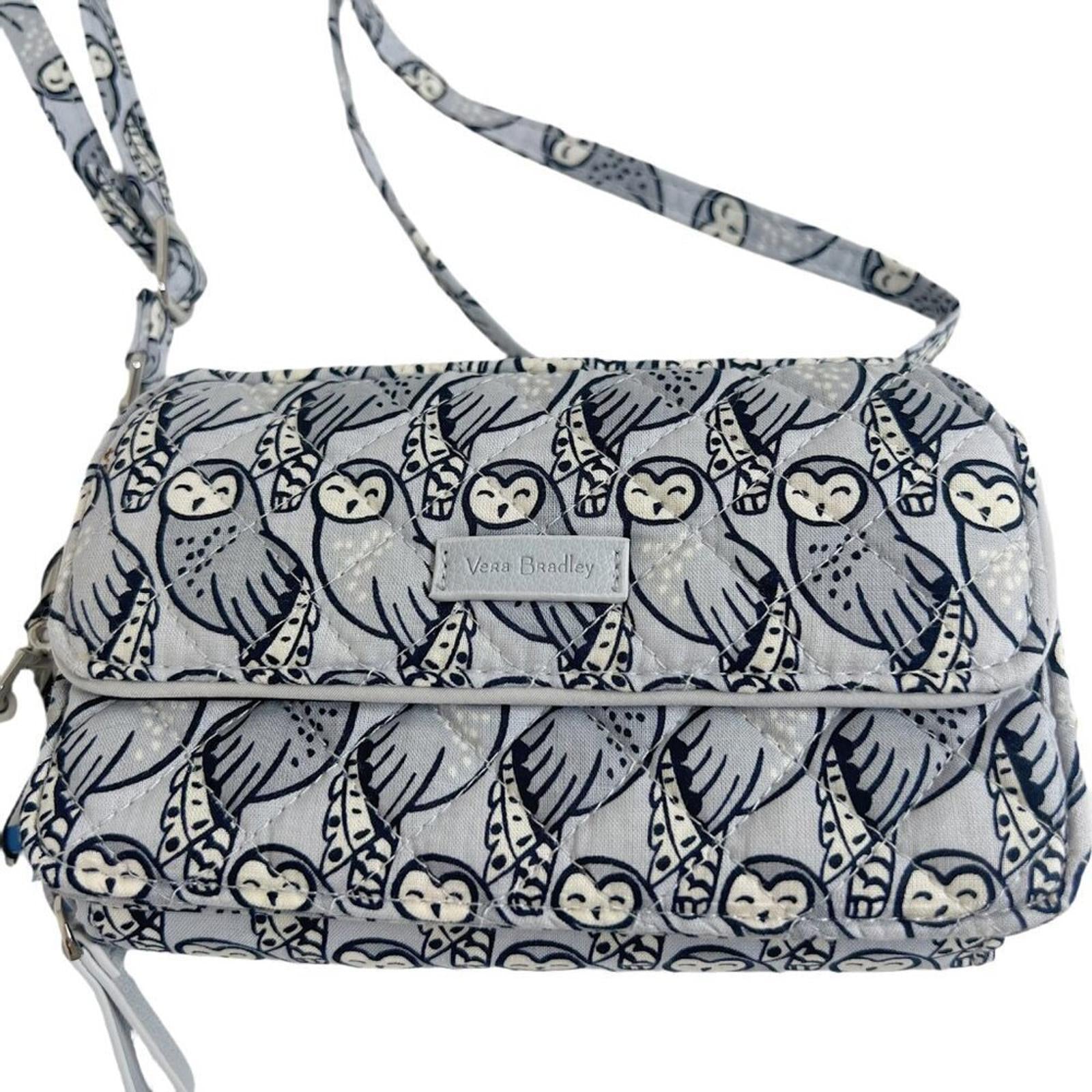 NWT Vera Bradley Grey Owl Print Performance Twill All in One Crossbody by Hot Girl Secondhand