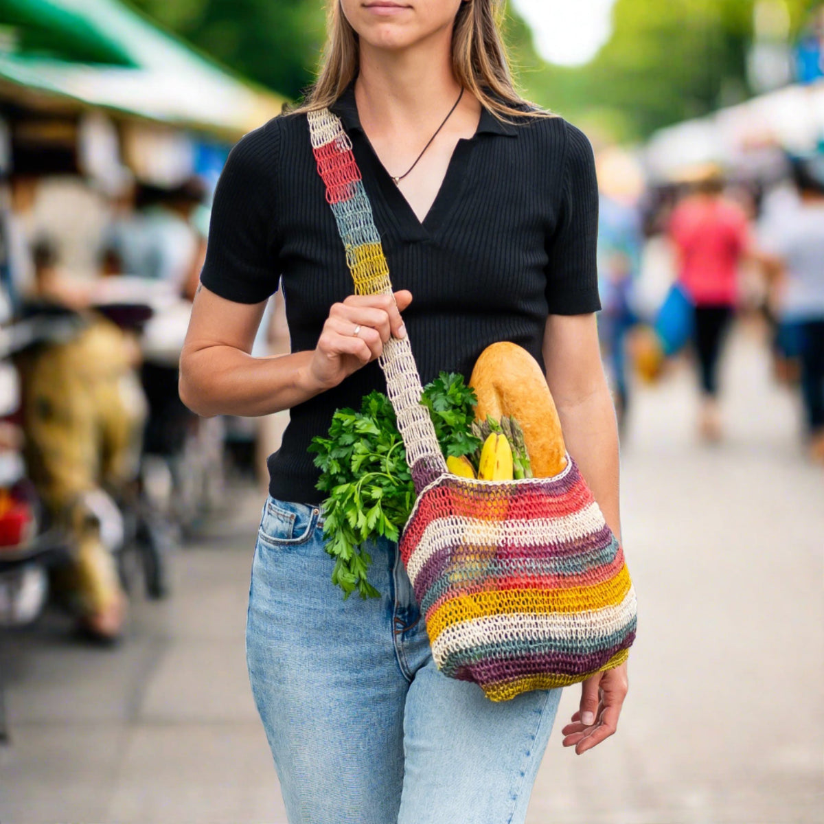 Handcrafted Chigra Tote Bag by Huaorani by ECUALAMA