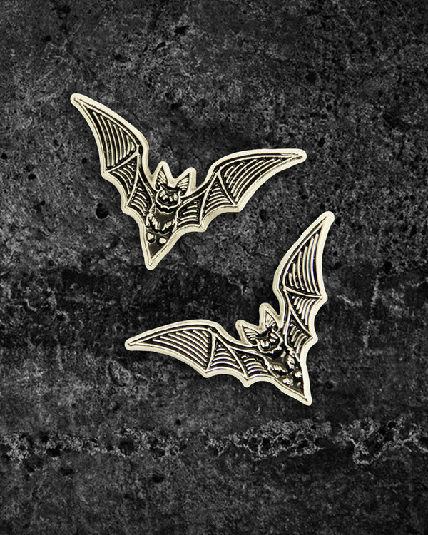 Bat Collar Point Enamel Pin (Set of 2) by KATAKOMB