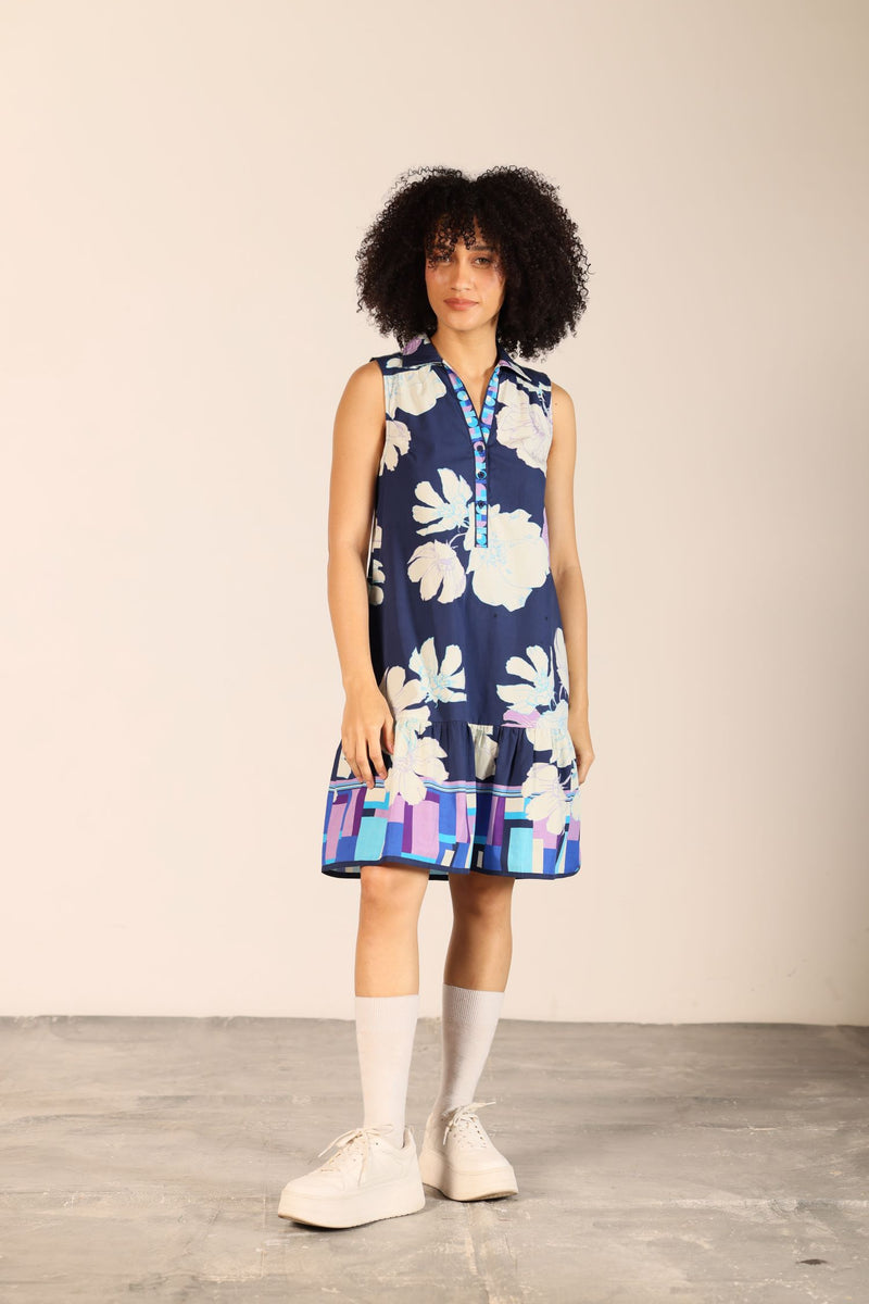 INK FLORALS LUNA DRESS by Maude Vivante