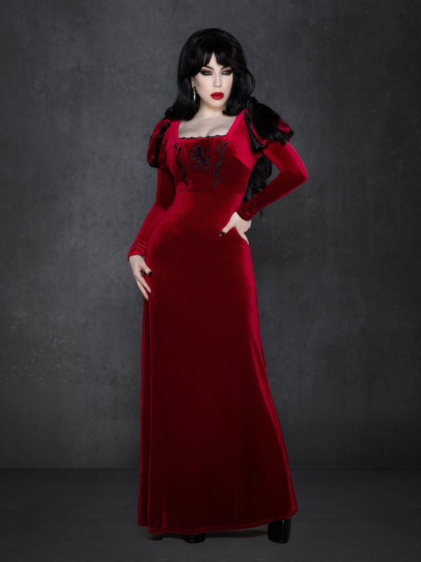 The Howling Dress - Burgundy by KATAKOMB