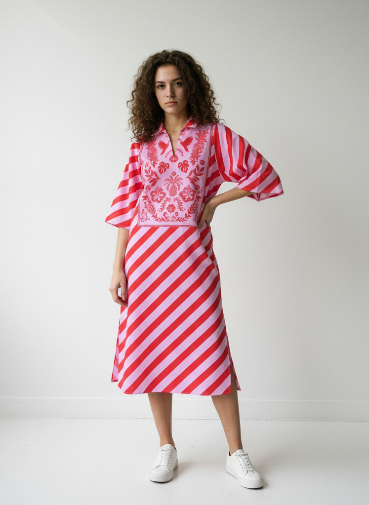 SCARLET SLASH SOPHIE DRESS by Maude Vivante