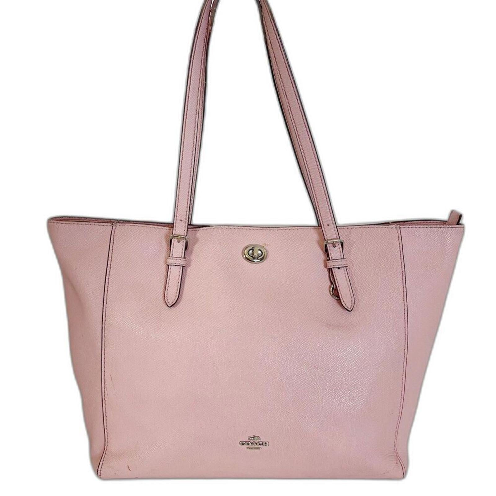 Coach Turnlock Tote In Blossom Light Pink Leather Tote Balletcore Coqu by Hot Girl Secondhand