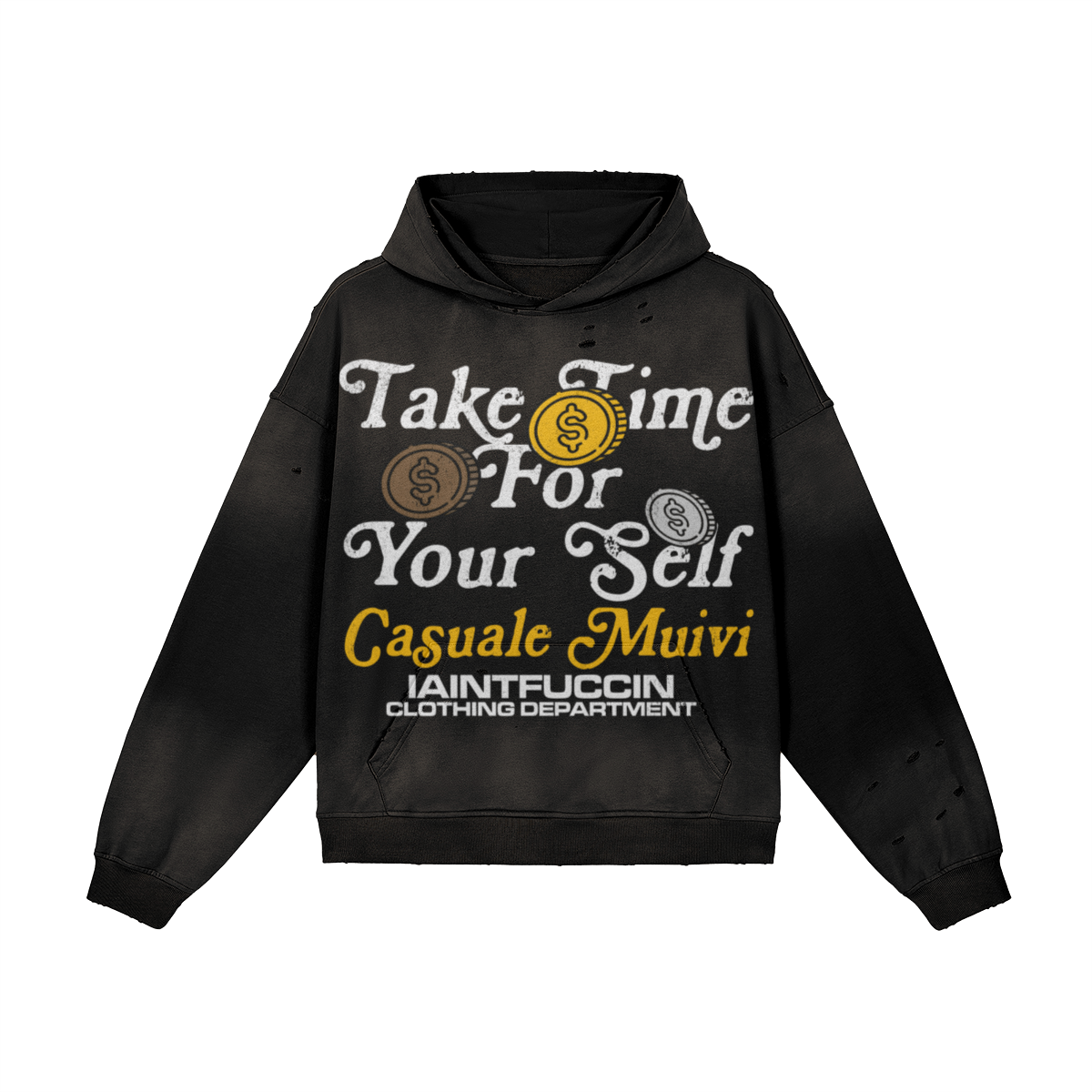 Take Time For Self Hoodie by Casuale Muivi