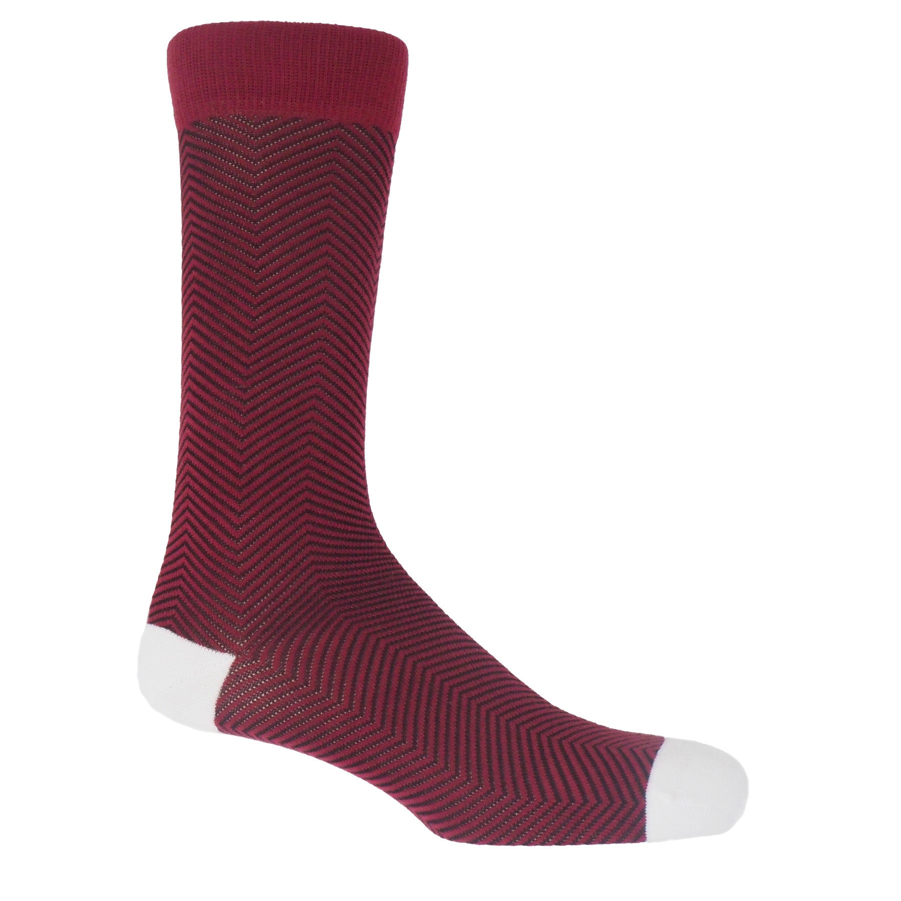 Lux Taylor Men's Socks - Burgundy by Peper Harow