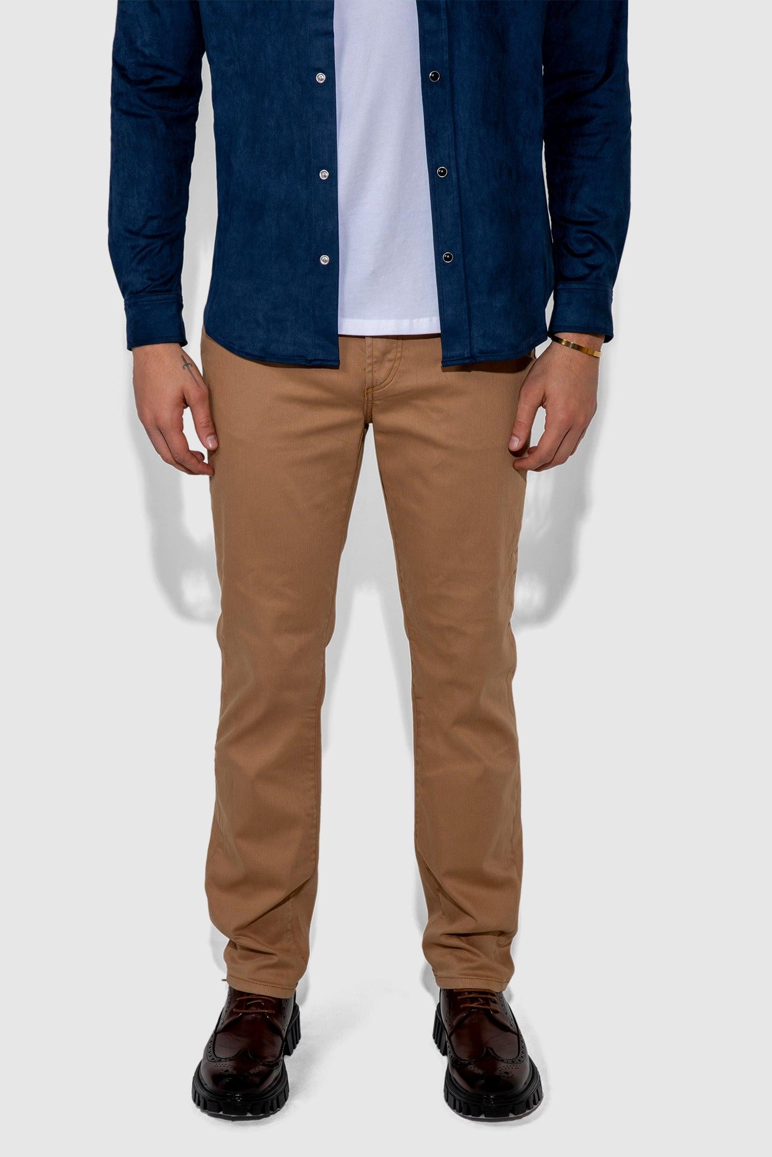 Brando Parisian Luxe Dune Stretch Slim Jean by MONFRERE