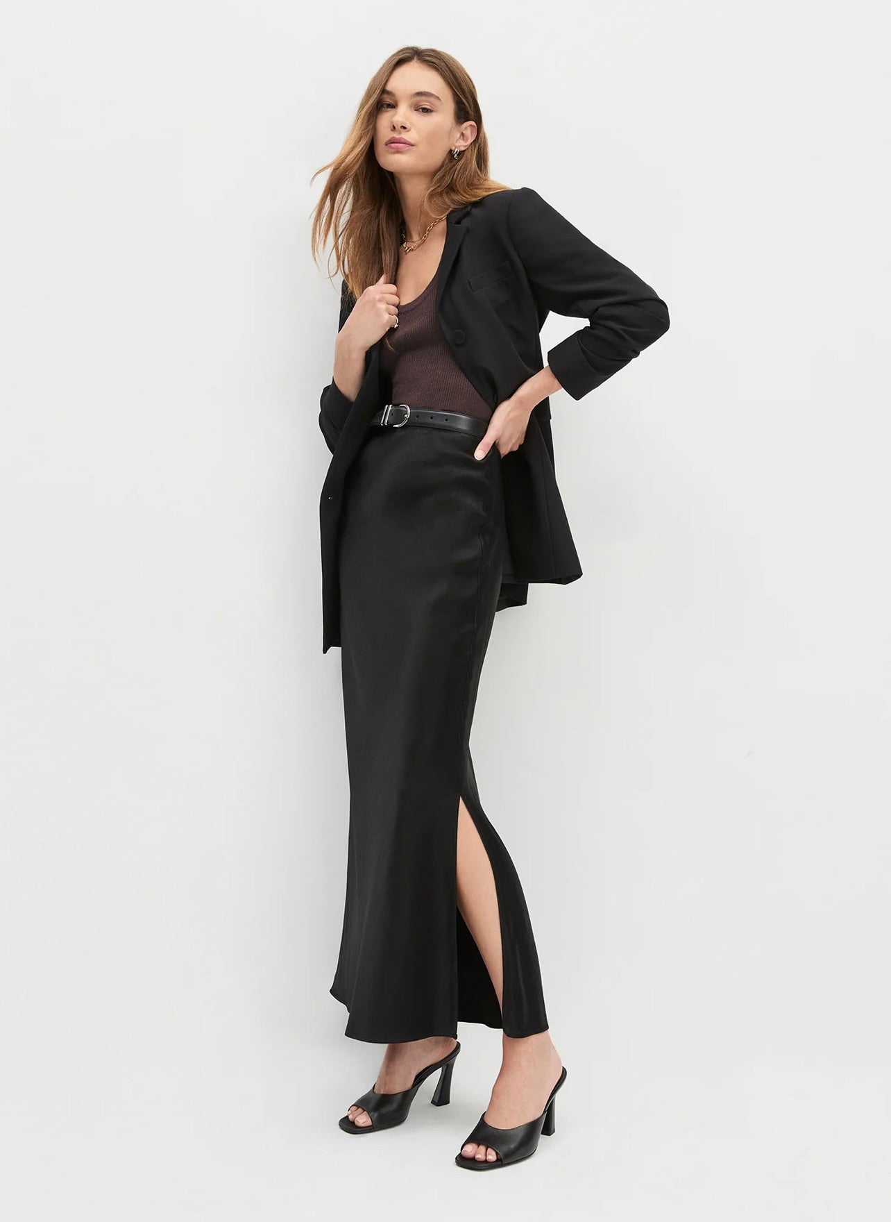 The Josie Long Skirt in Black by Sierra Deene