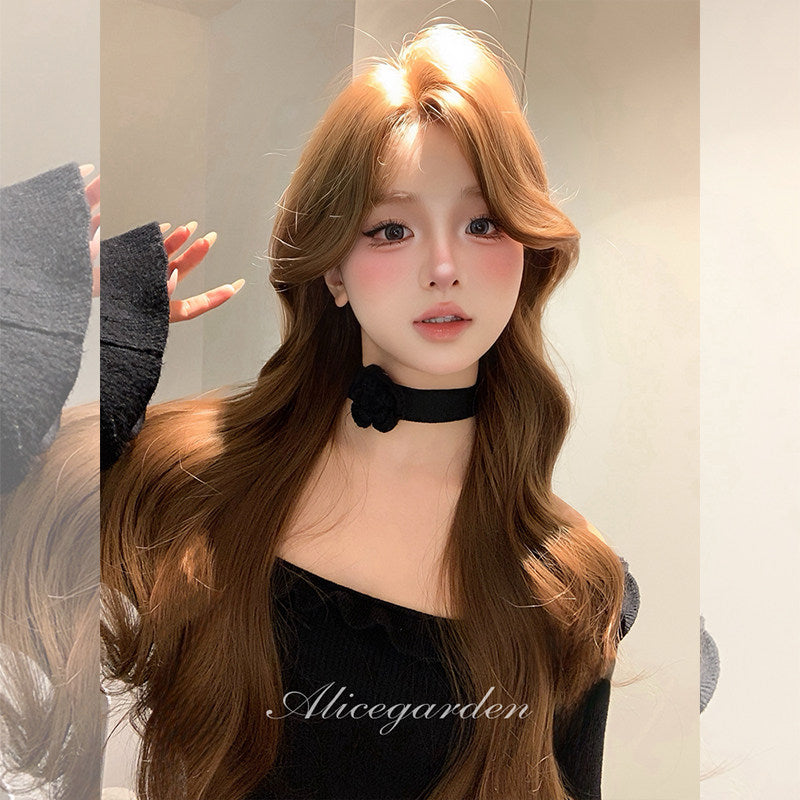 Caramel Brown Long Curly Wig - Alice Garden by Land Decora