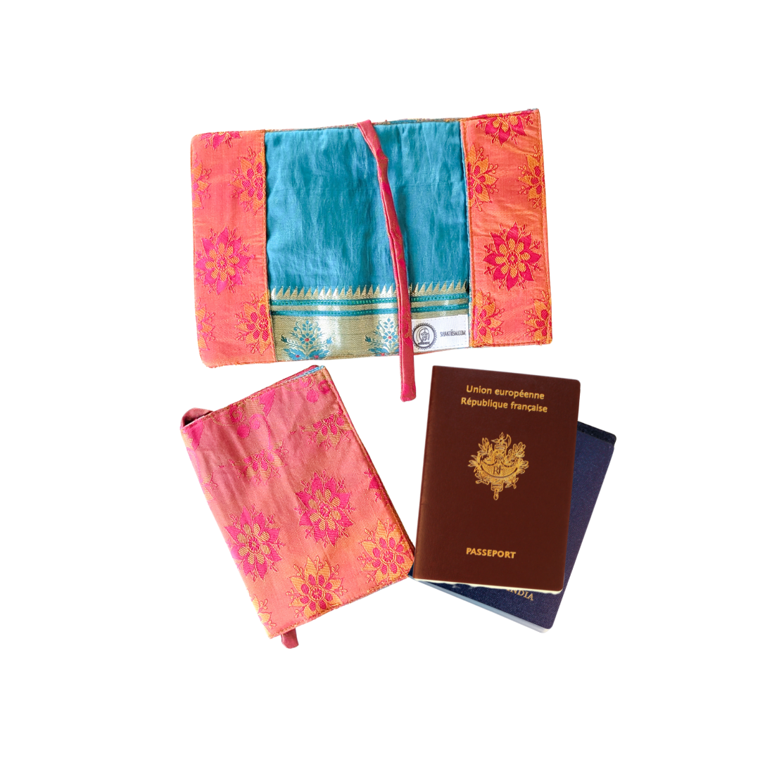 Handmade Recycled Sari Passport Covers, Upcycled Travel Wallets by Shakti.ism