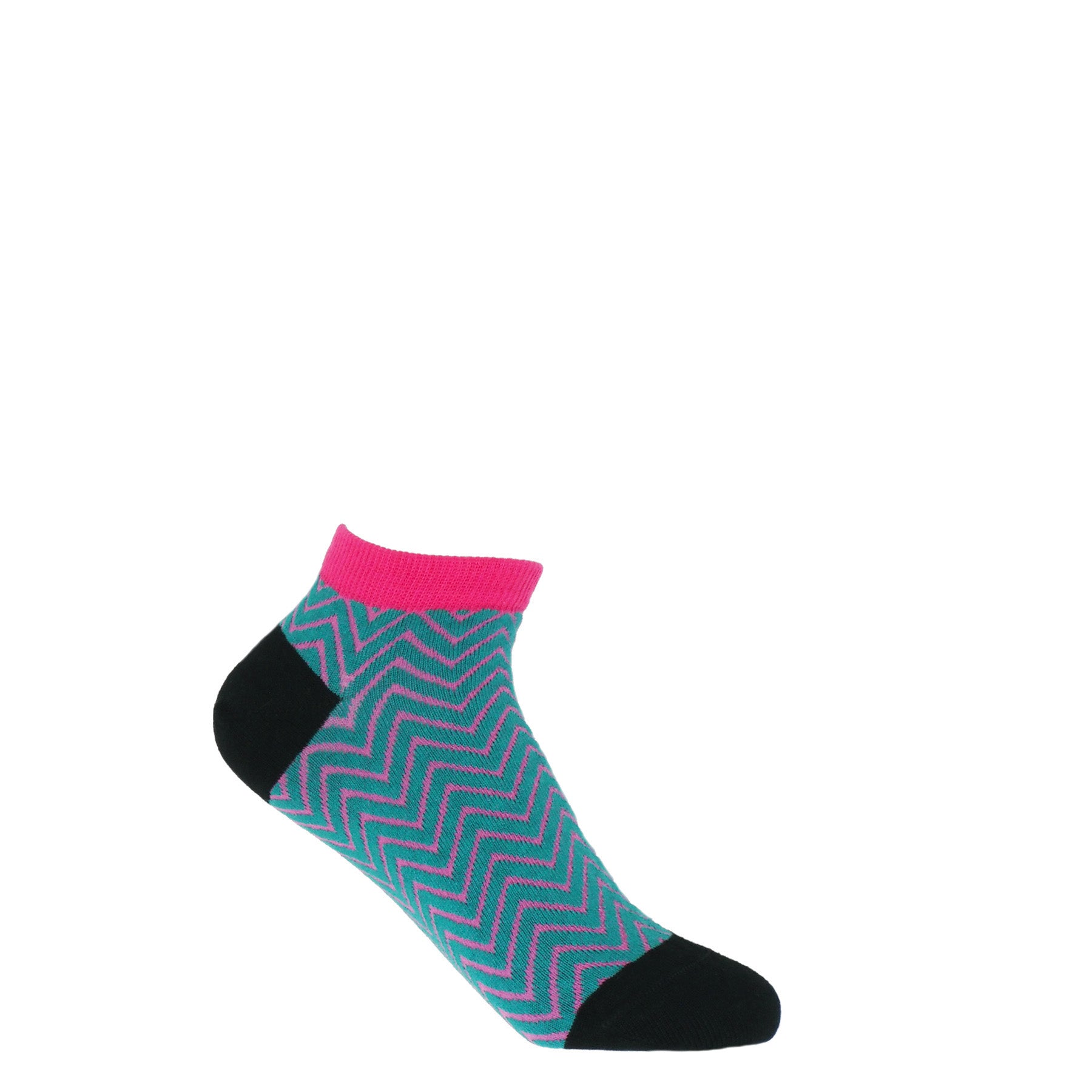Zigzag Women's Trainer Socks - Teal by Peper Harow