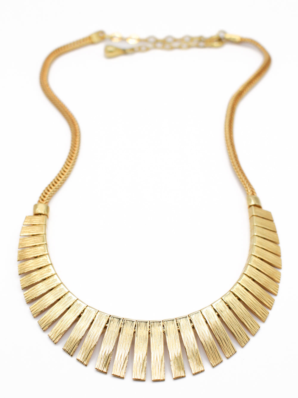 Vintage 60s Gold Tone Fringe Necklace by Northern Grip