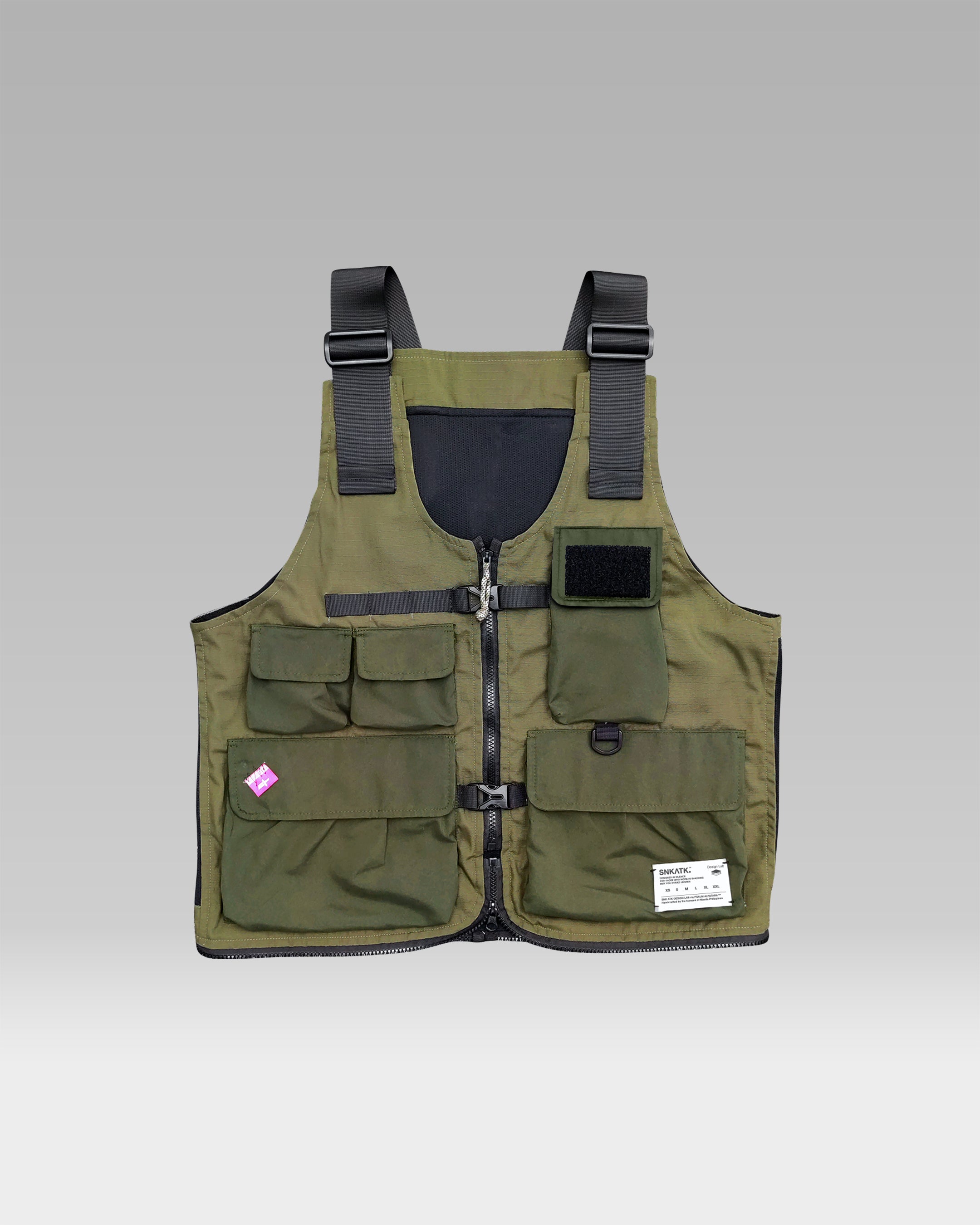 Transforming Utility Vest/Tote Bag - Evergreen | SNK ATK Design Lab - SNK ATK® Design Lab by SNK ATK Design Lab