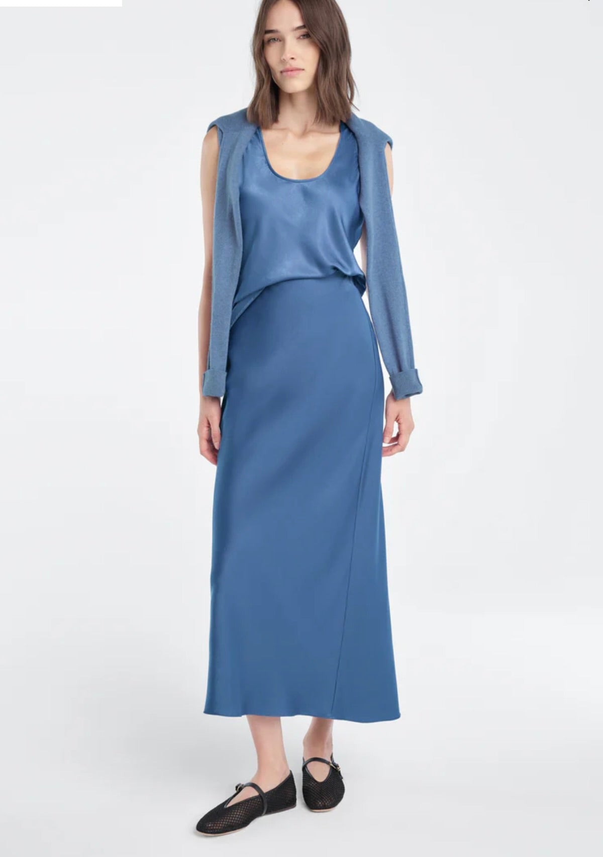Favorite Daughter The Favorite Skirt in River Blue by Sierra Deene