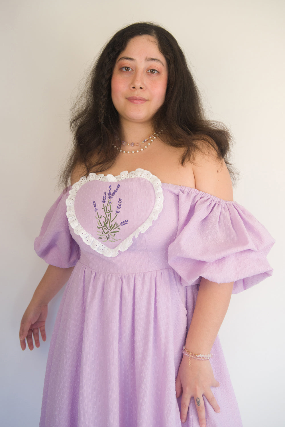 Lavender Market Midi Dress by Miss Candyholic
