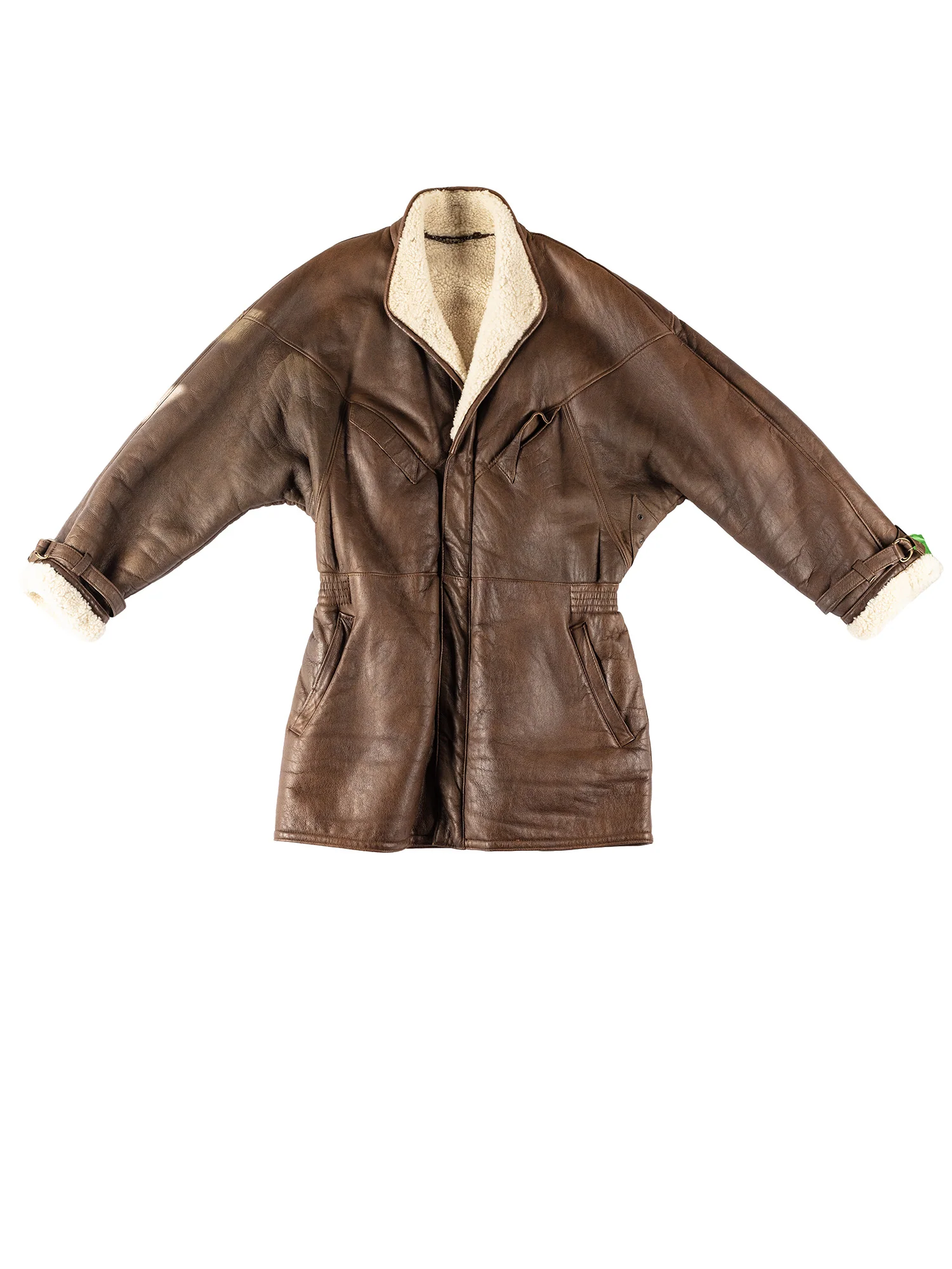 Vintage Women Sheepskin Coat in Brown by Northern Grip