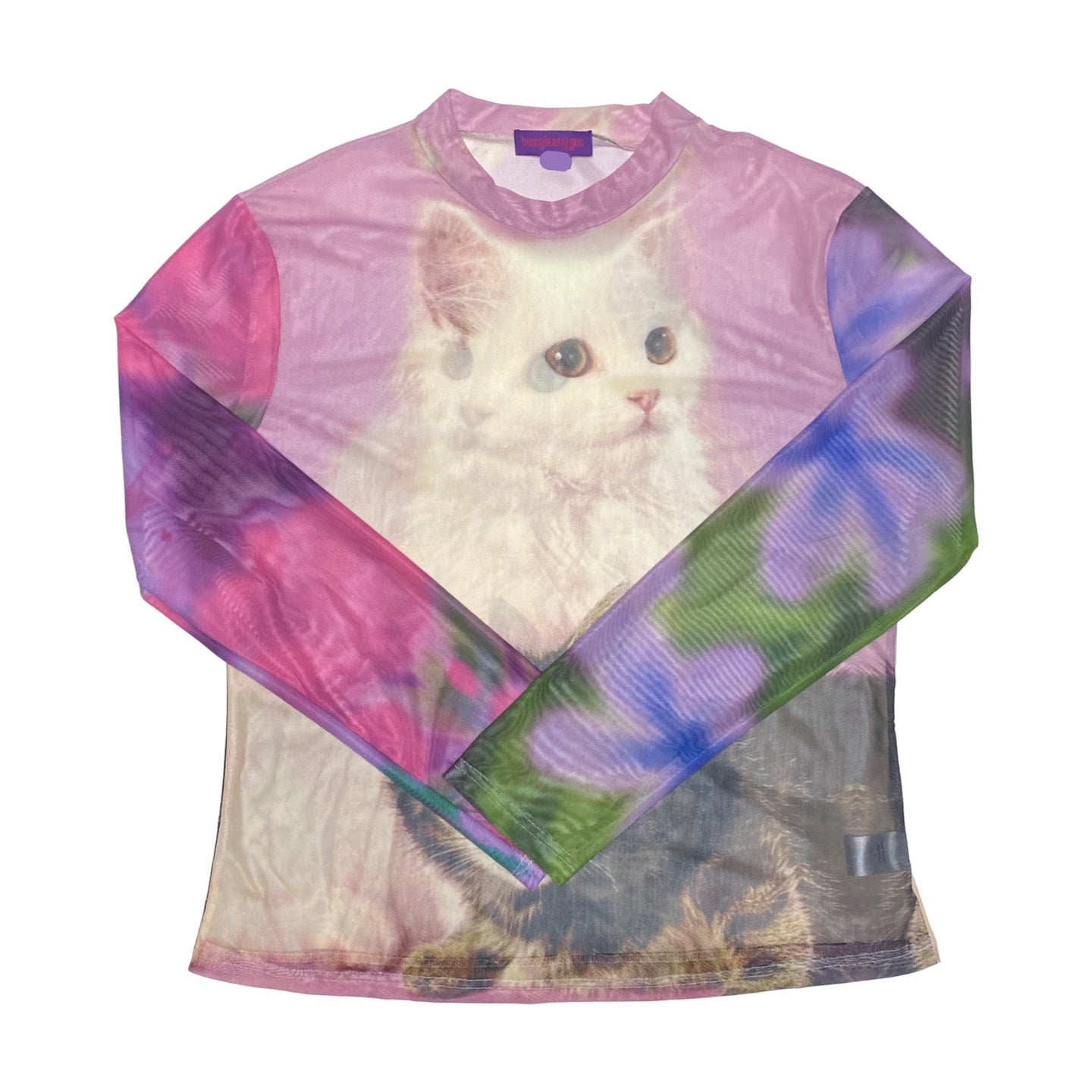 Kawaii Vintage Shirt – Cat Print Long Sleeve – bunnybunnygun by Land Decora
