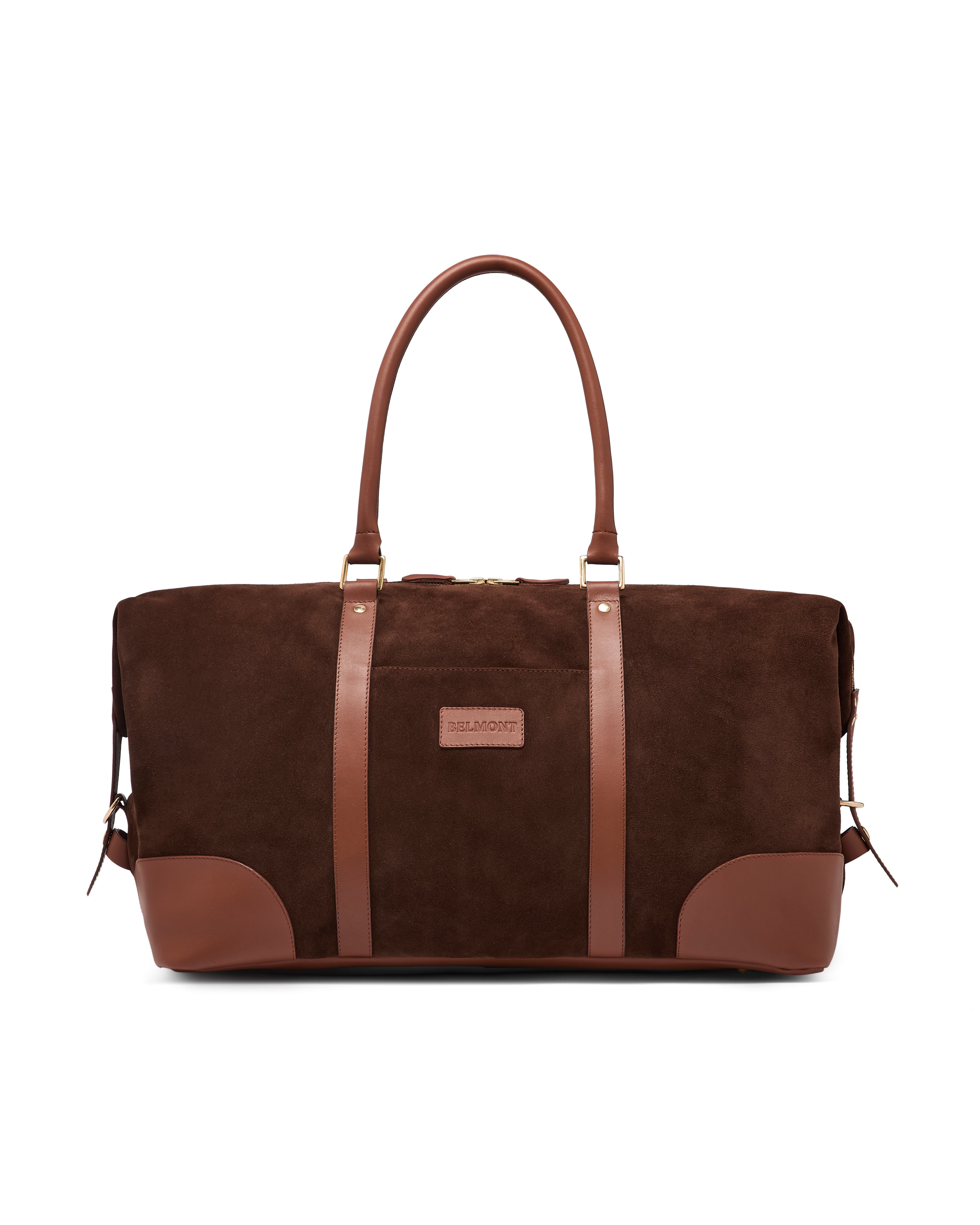 The Raffles Weekender Bag in Chocolate Suede by Belmont GB