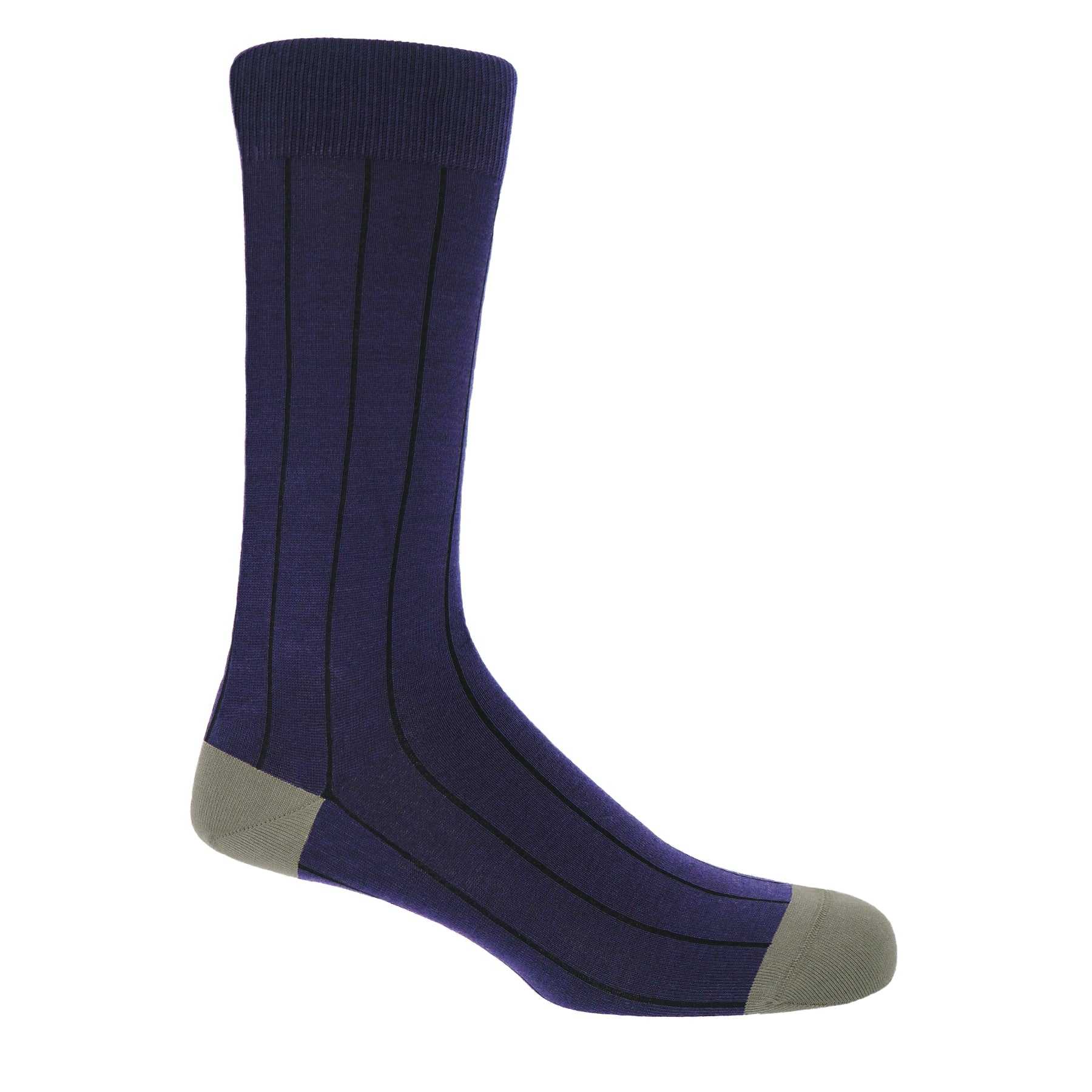 Pin Stripe Men's Socks - Purple by Peper Harow