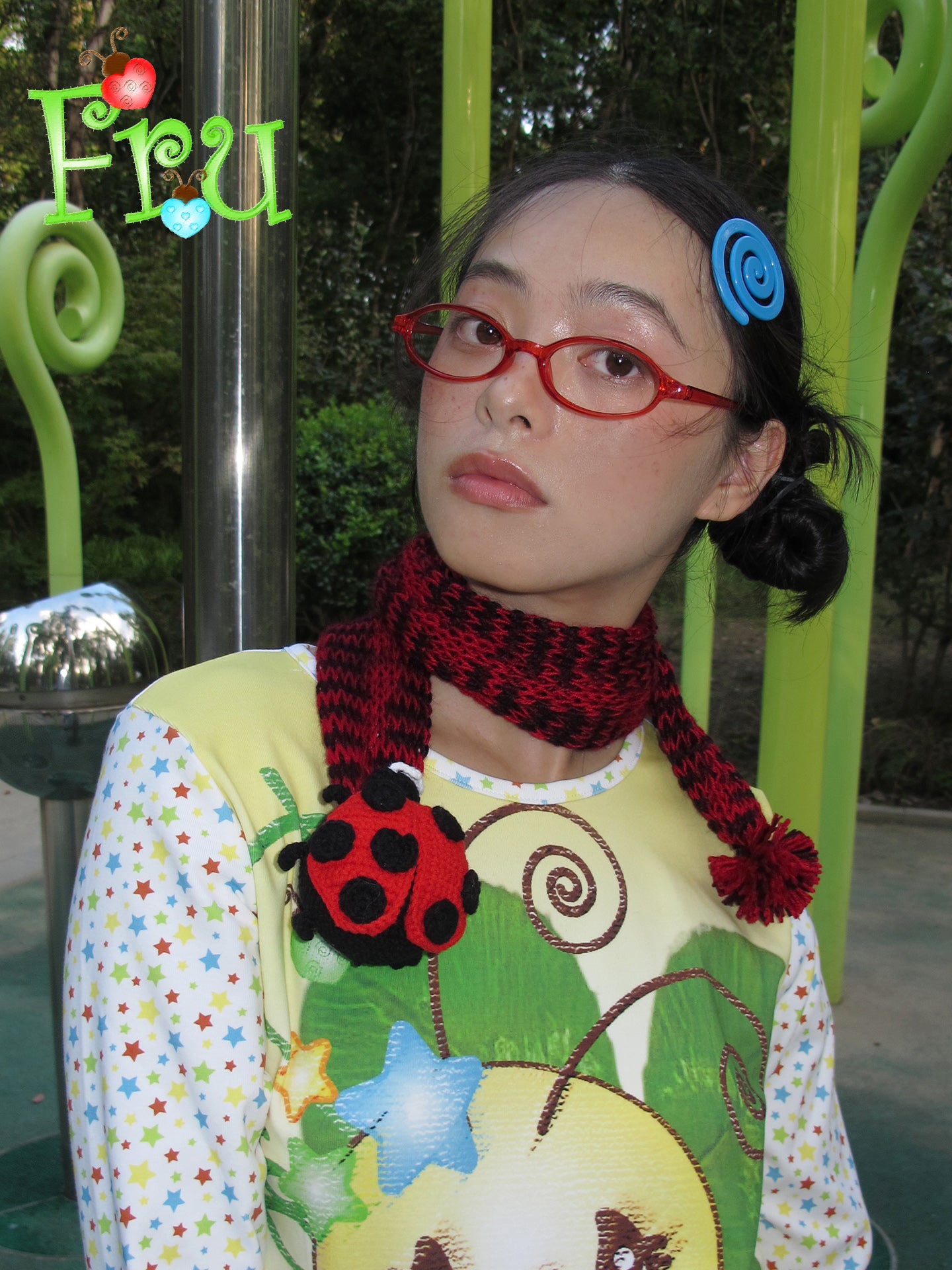 Kawaii Handmade Knit Scarf Beetle Autumn Winter - FruFru by Land Decora