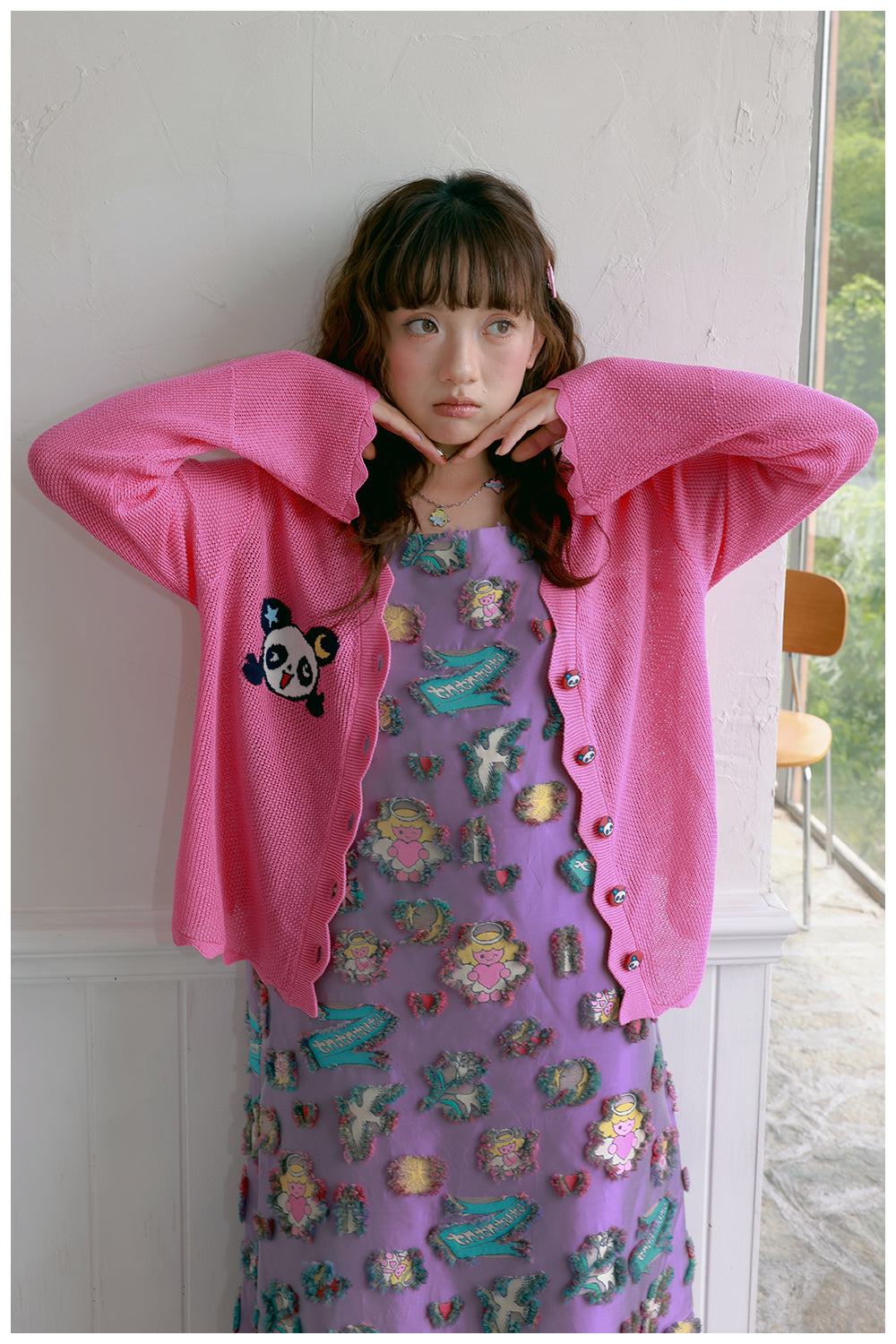 tntntutu Cute Sun Protection Cardigan | Harajuku Panda Knit Cardigan by Land Decora
