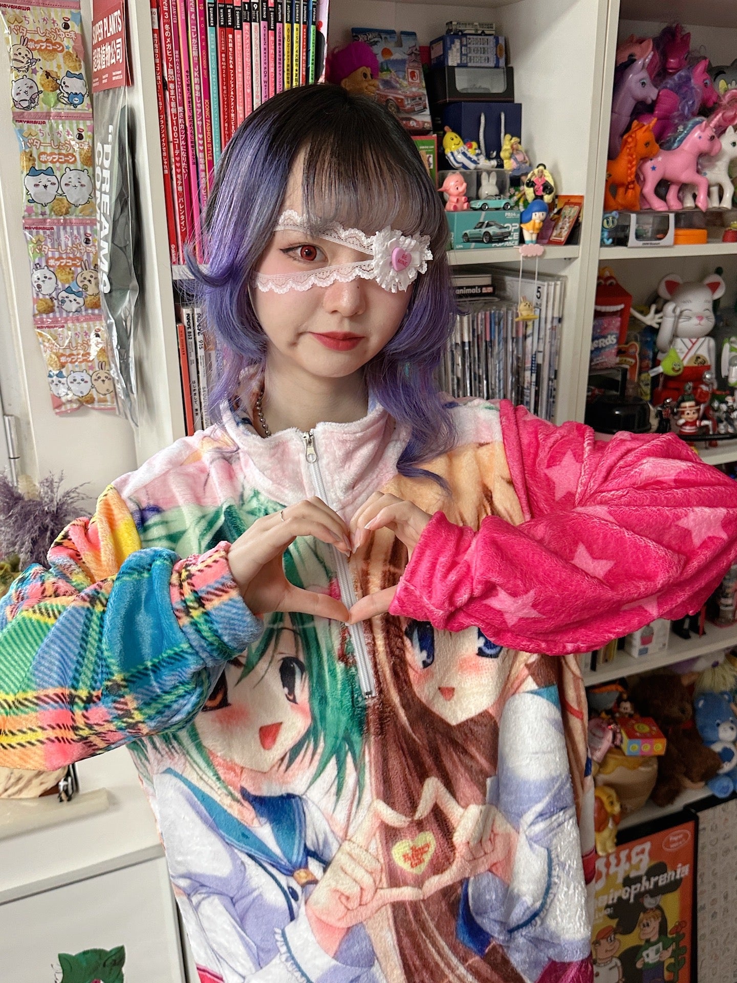 BunnyBunnyGun Harajuku Fluffy Fleece Oversized Loungewear | Kawaii Homewear Top by Land Decora