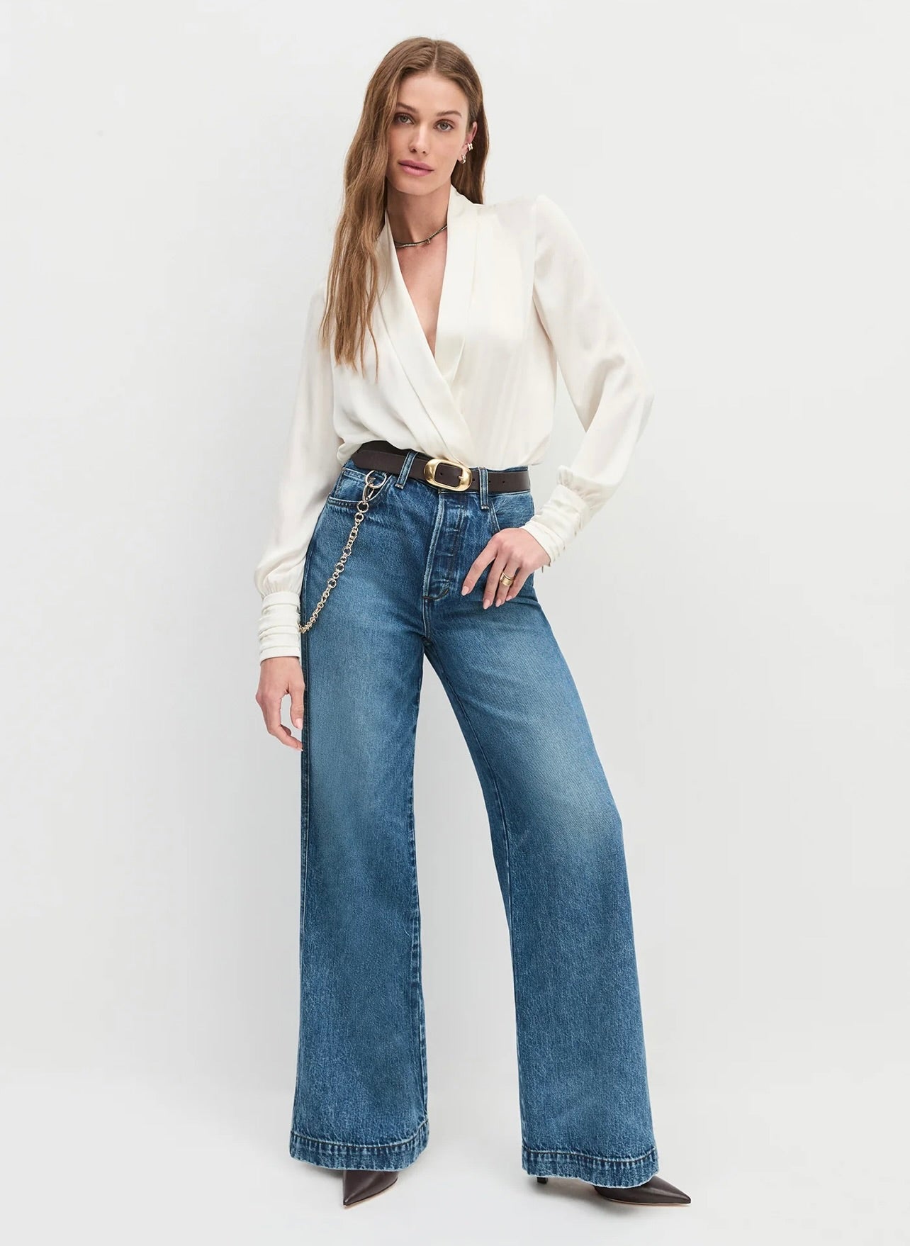 Favorite Daughter Masha Super High Rise Wide Leg in Dillon by Sierra Deene