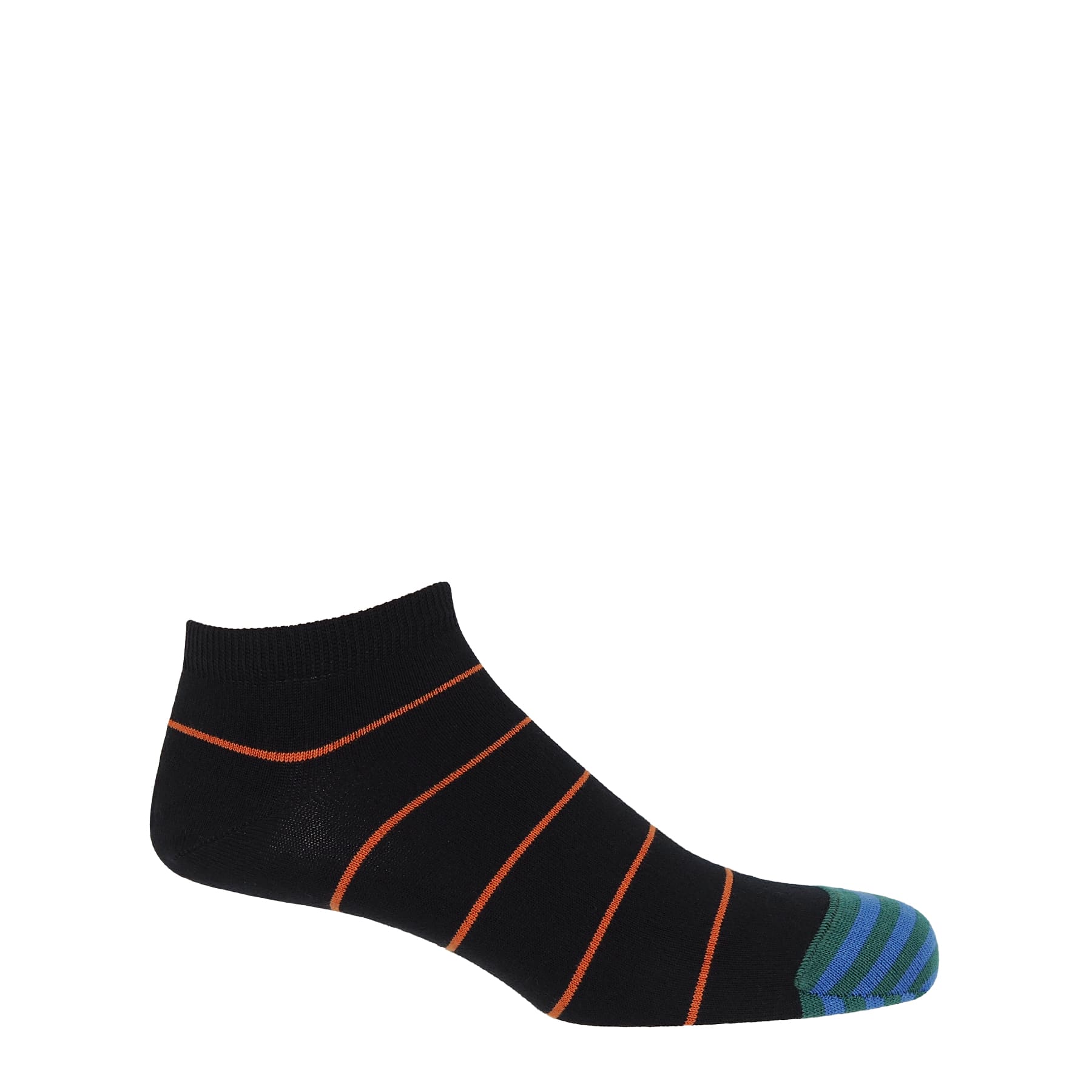 Thin Stripe Men's Trainer Socks - Black by Peper Harow