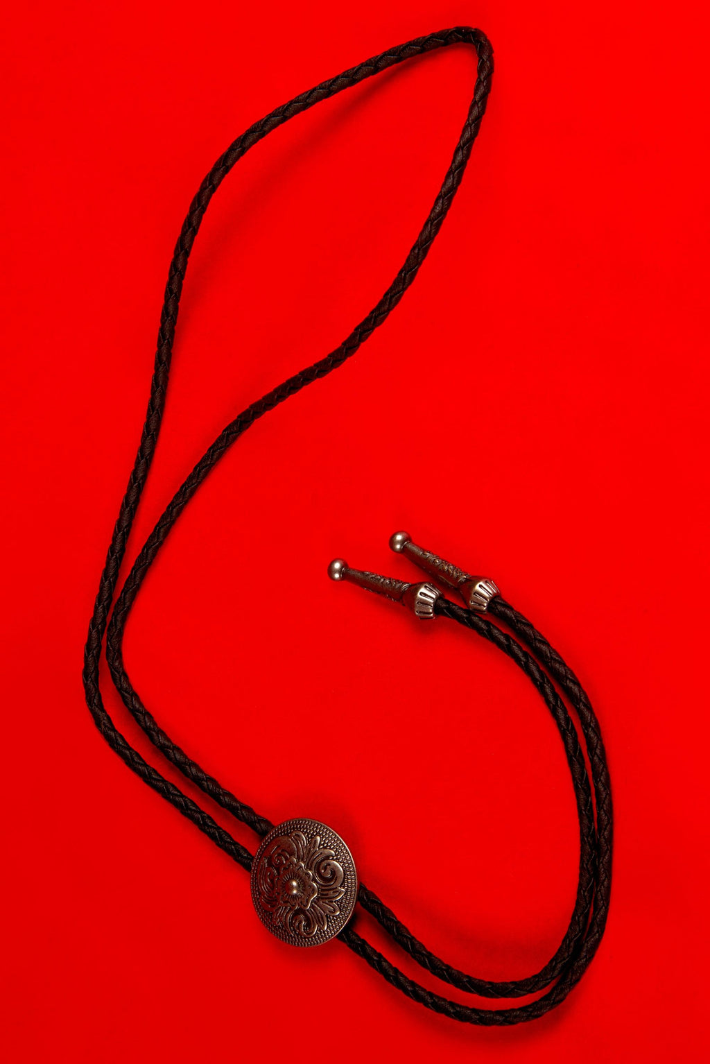Decorative Silver Bolo Tie by KATAKOMB