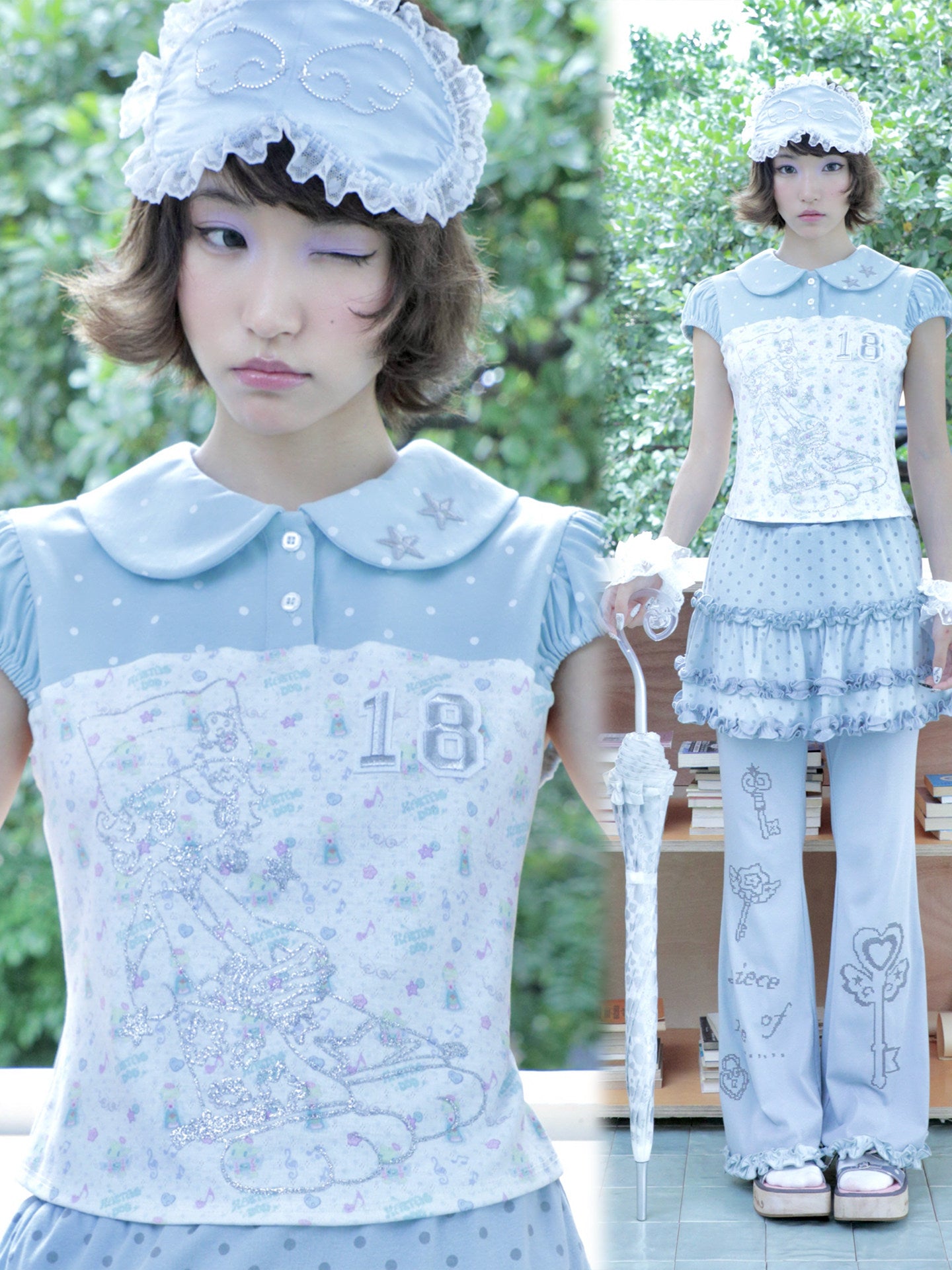 French Doll Collar Puff Sleeve Tee - Hashtag DDD by Land Decora