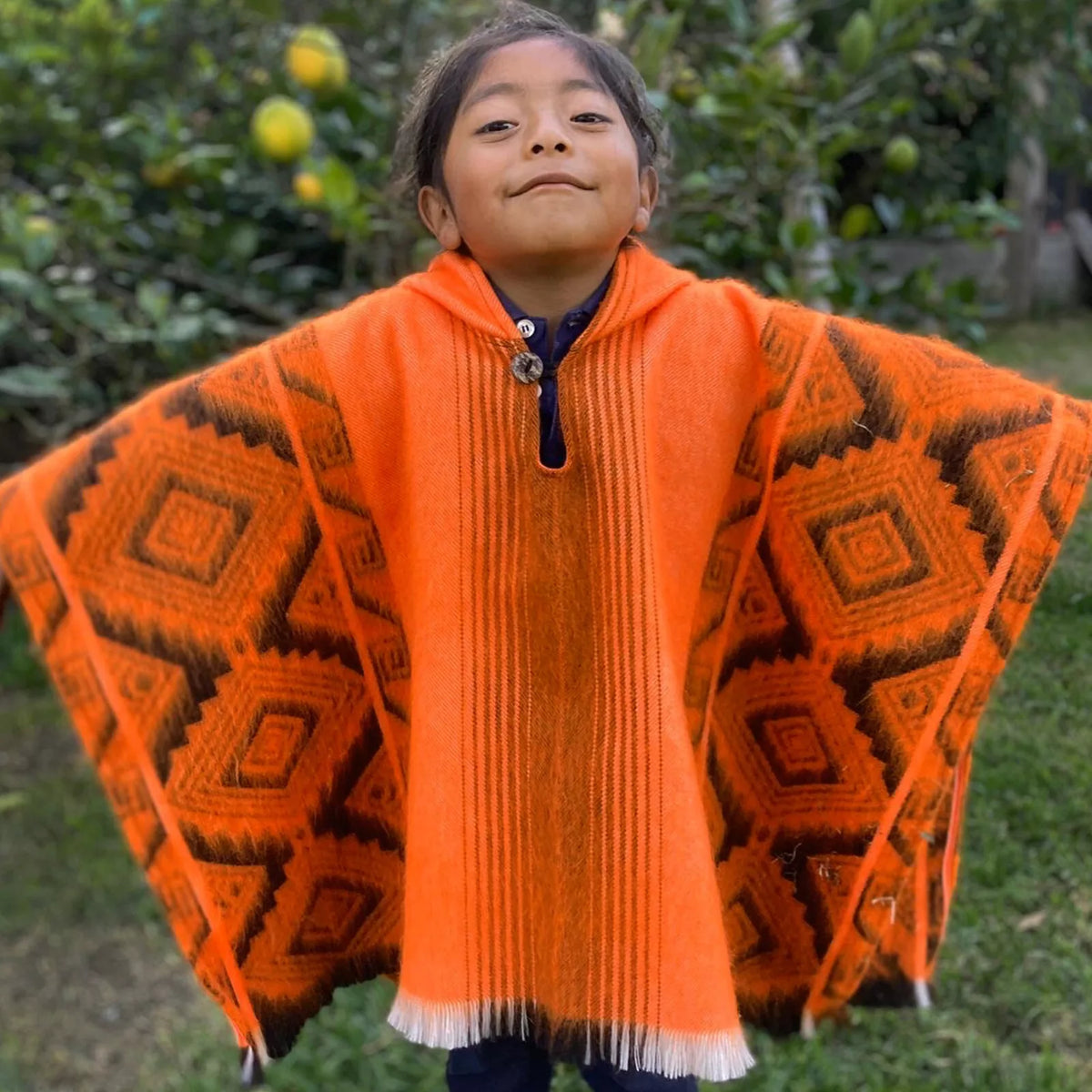 Upano Kids' Alpaca Wool Poncho - Comfortable & Warm by ECUALAMA