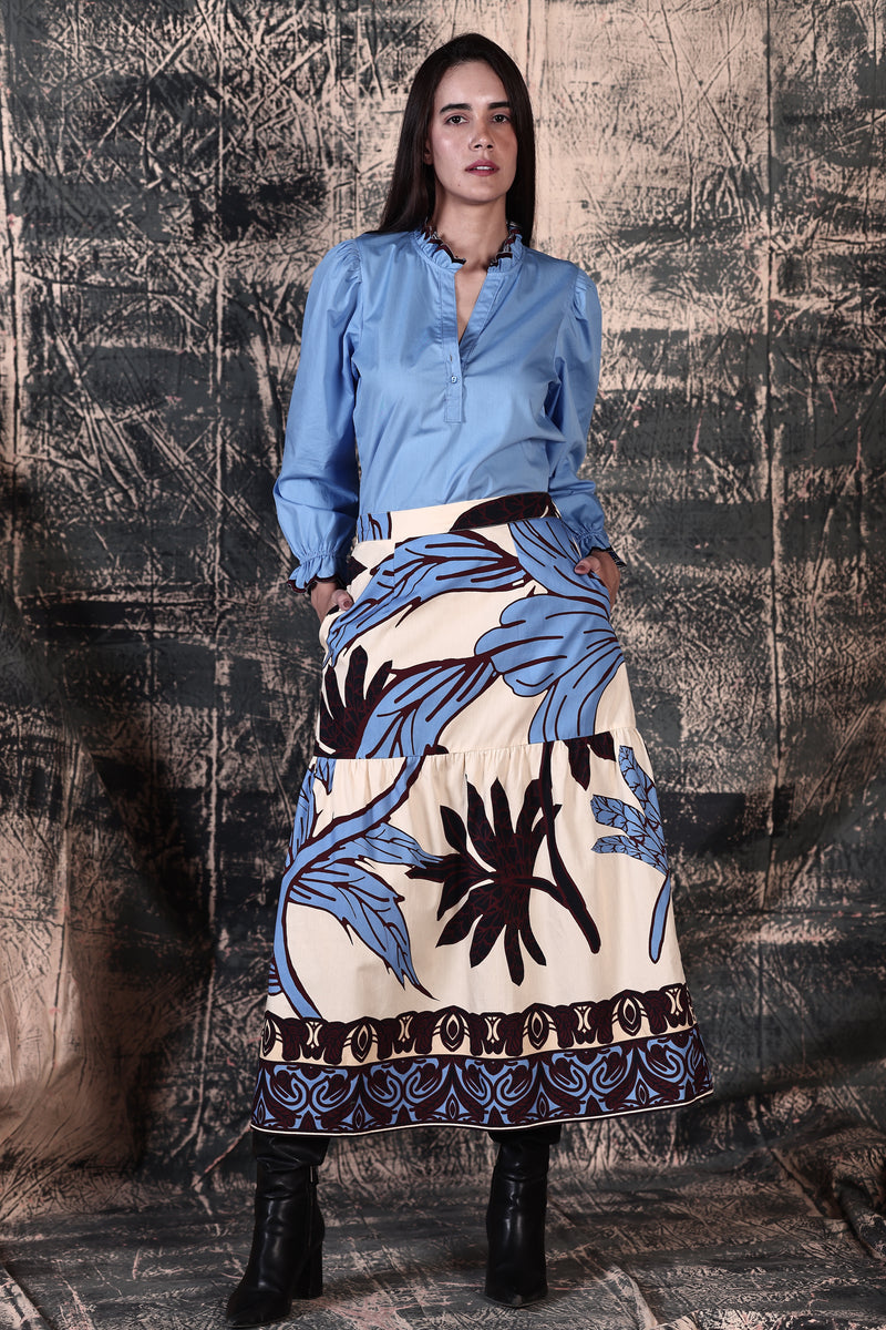 MAJESTIC LEAVES ADA SKIRT by Maude Vivante