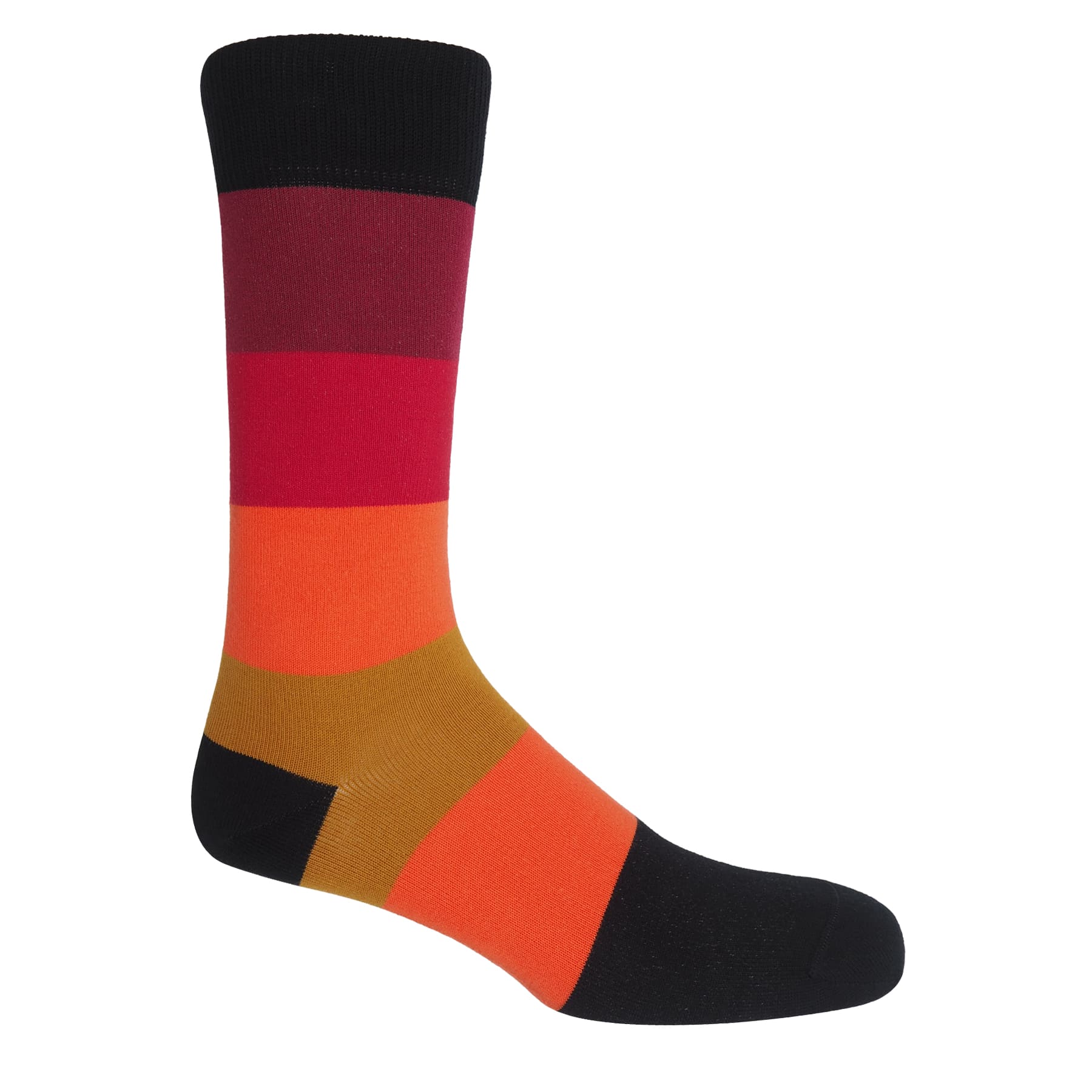 Block Stripe Men's Socks - Volcano by Peper Harow