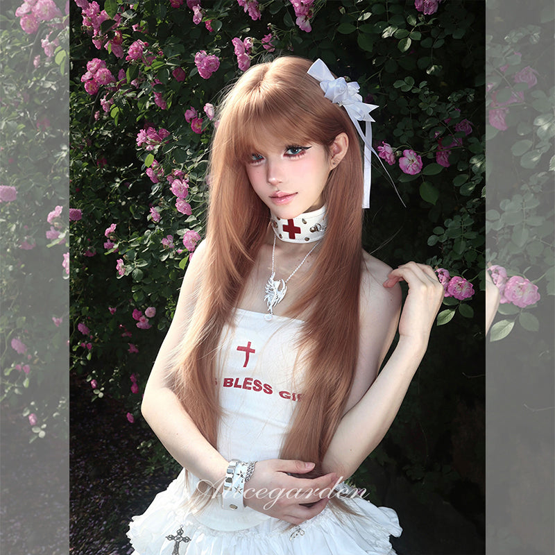Y2K Layered Wig – Champagne Rose – Alice Garden by Land Decora