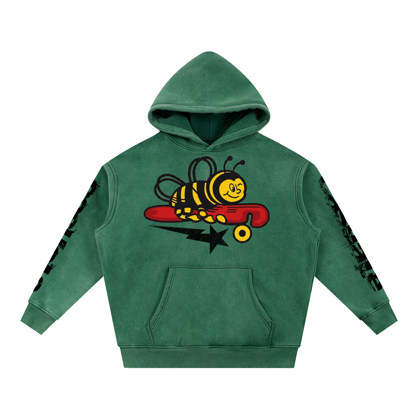 Casuale Muivi BUMBLEBEE Snow Wash Fleece Oversize Hoodie by Casuale Muivi