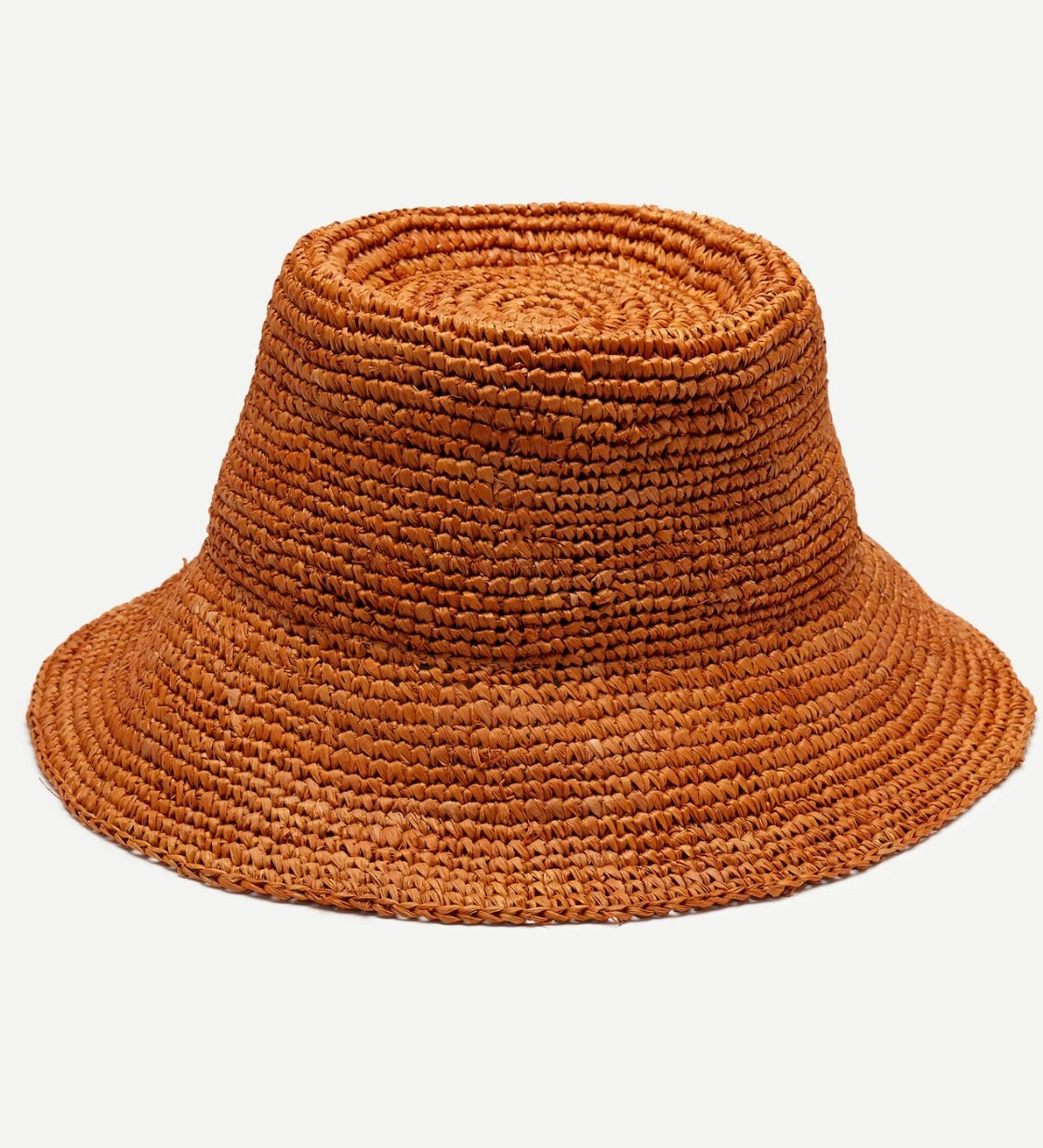 Wyeth Tali Raffia Bucket Hat in Rust by Sierra Deene