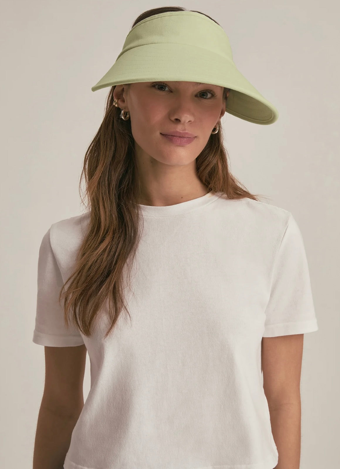 Favorite Daughter Visor with Embroidered Logo in Light Sage by Sierra Deene