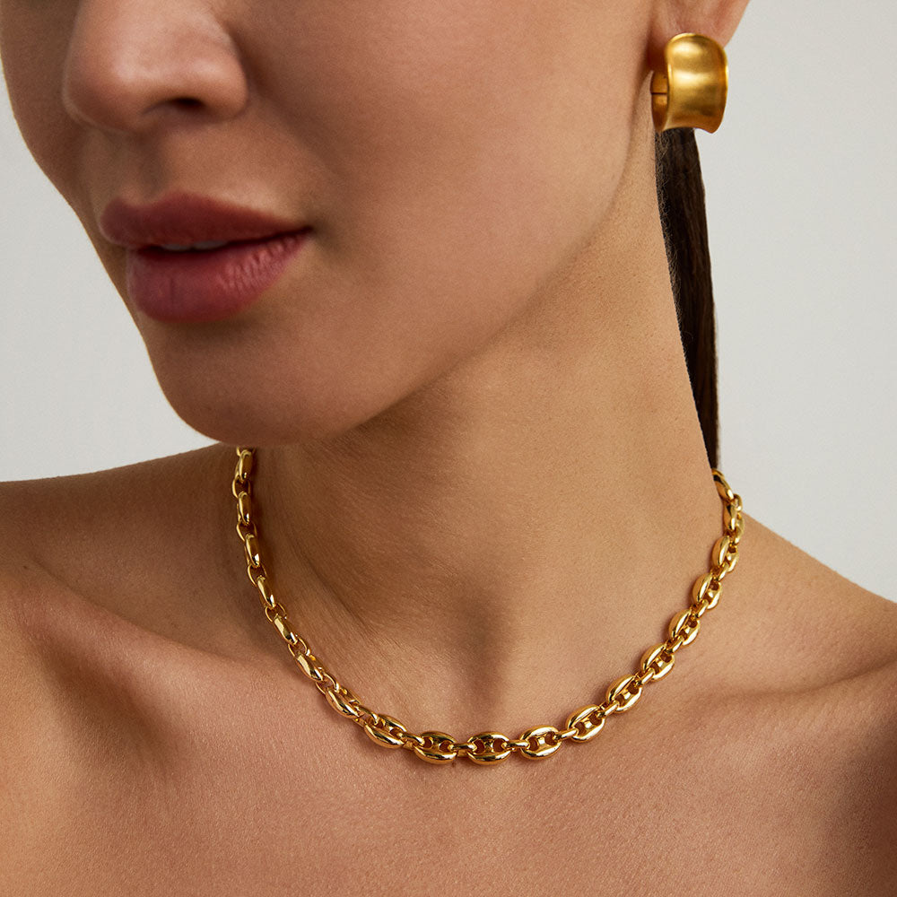 Capri Chain Necklace in Gold by Sierra Deene