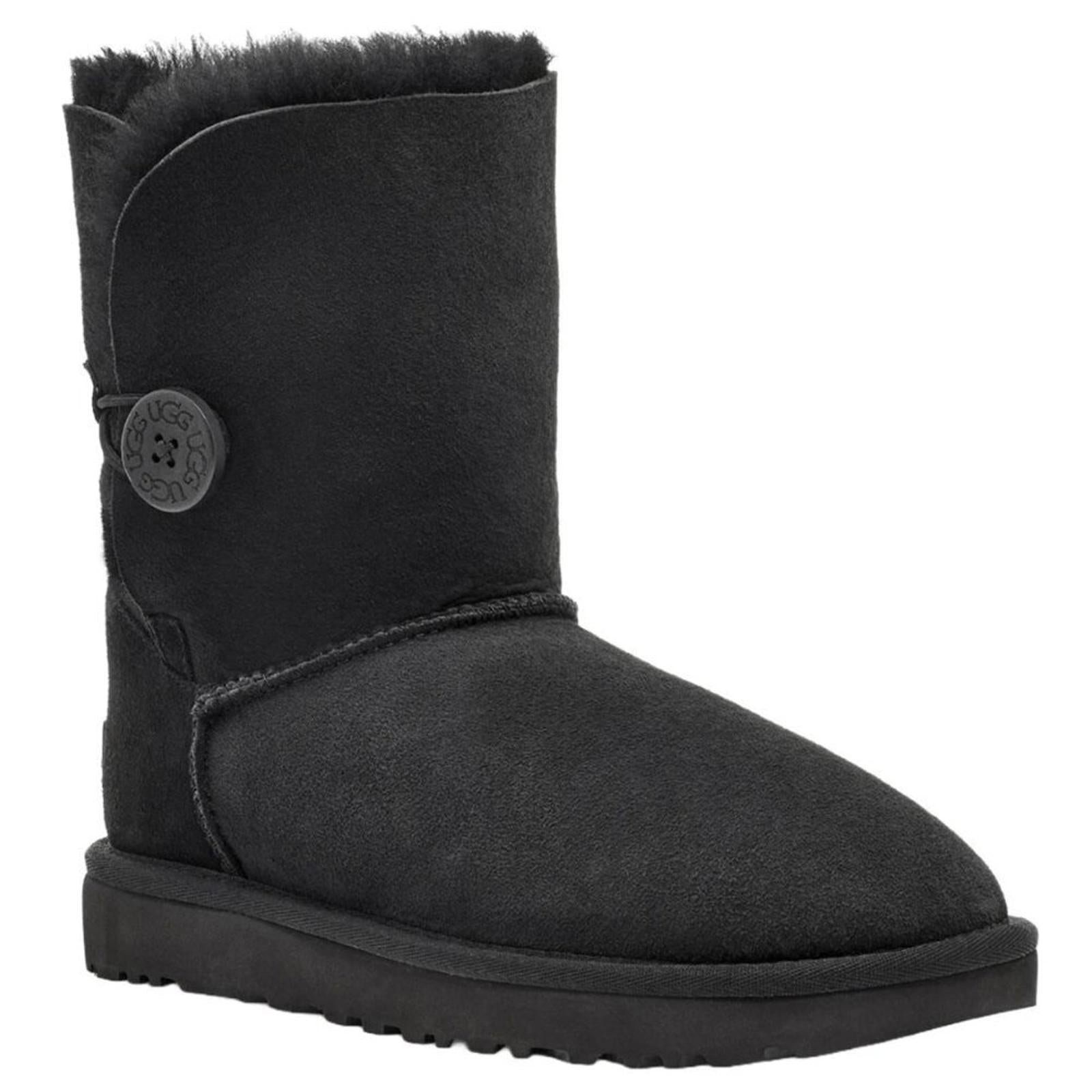 UGG Australia Women's Bailey Button II Black Sheepskin Boot Bootie Siz by Hot Girl Secondhand