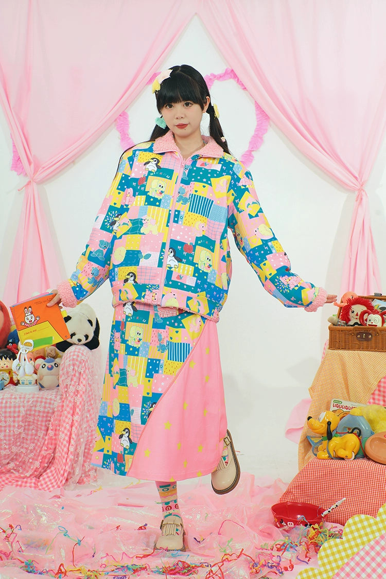 Harajuku Skirt Pleat Panel Skirt Decora Fashion Skirt | Nikkou Home by Land Decora