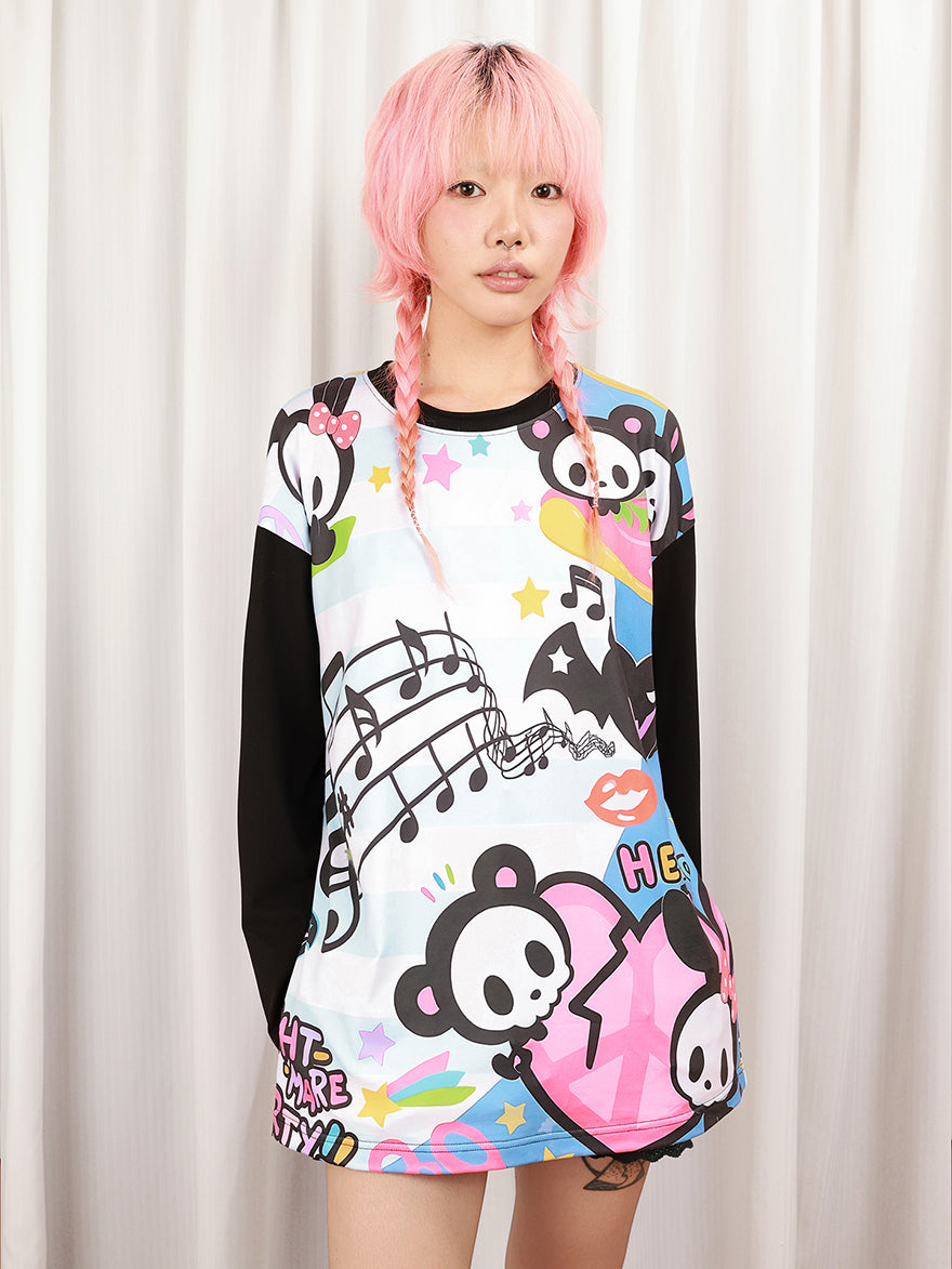 Emokid Skull Bunny Top - Nihon Kids by Land Decora