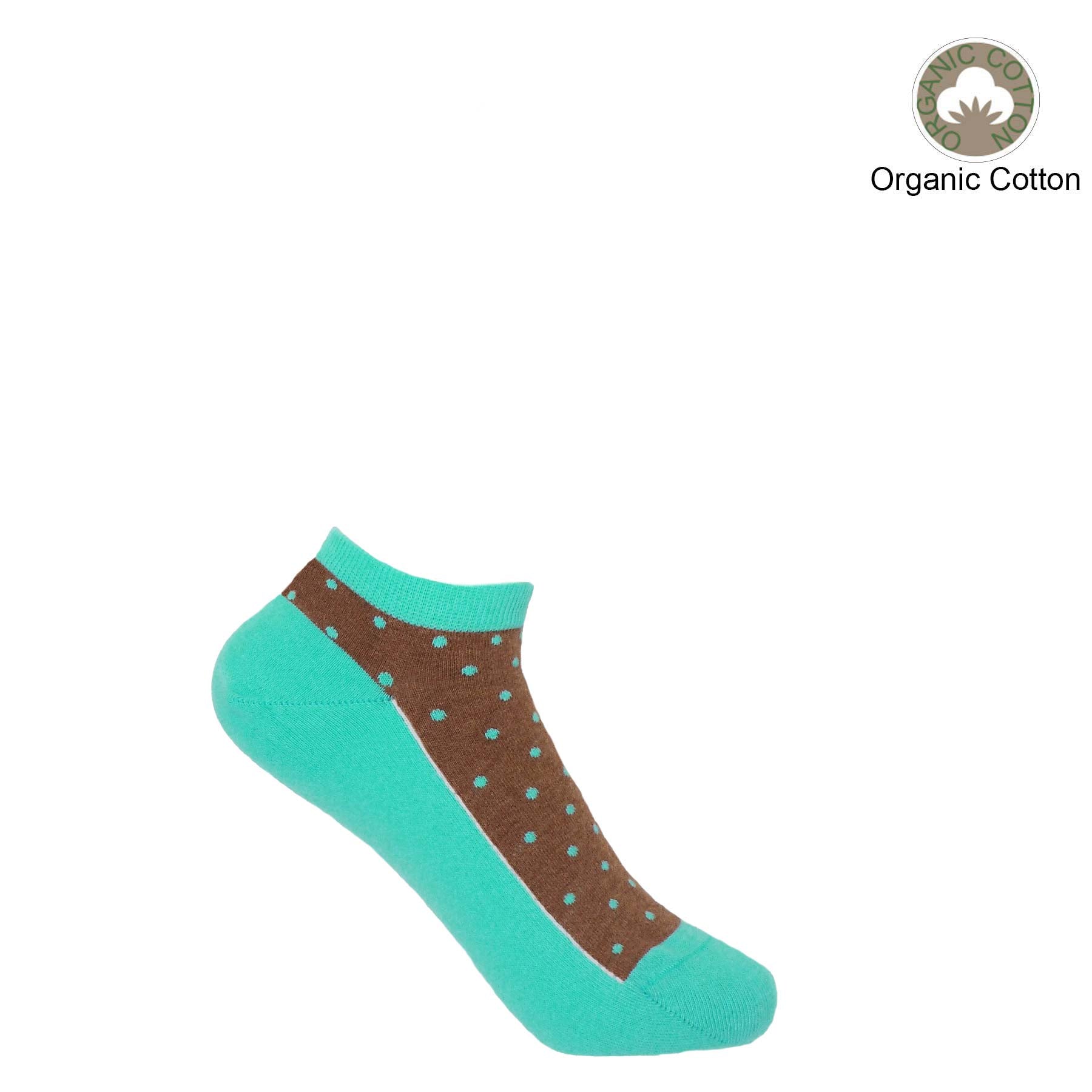 Polka Women's Organic Trainer Socks - Ocean by Peper Harow