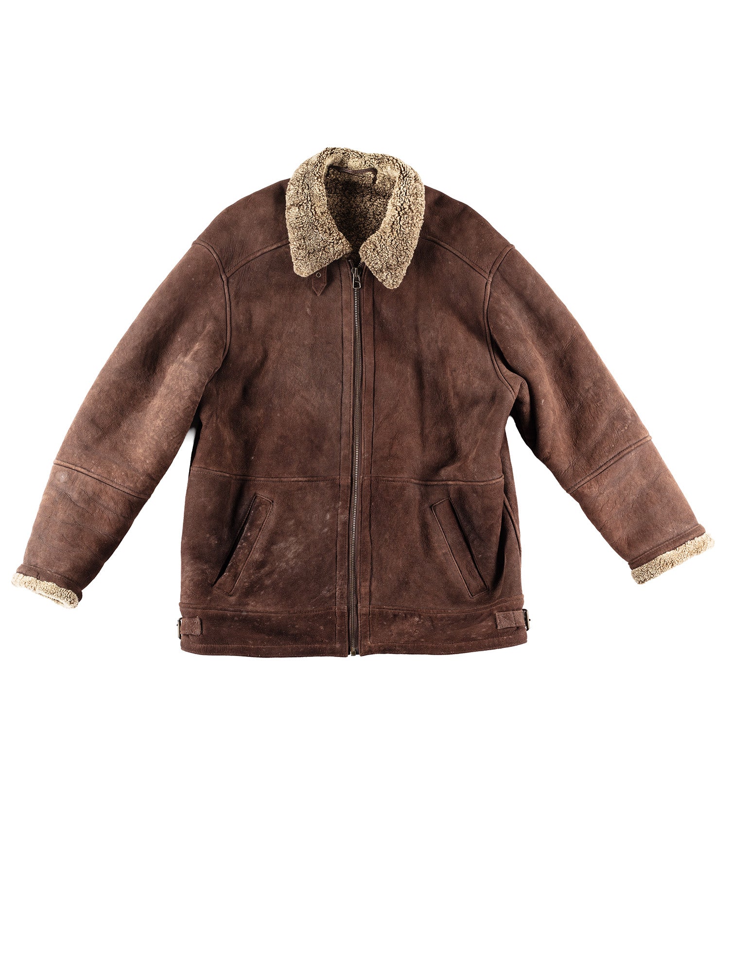 Vintage 90's Men Sheepskin Coat in Brown by Northern Grip