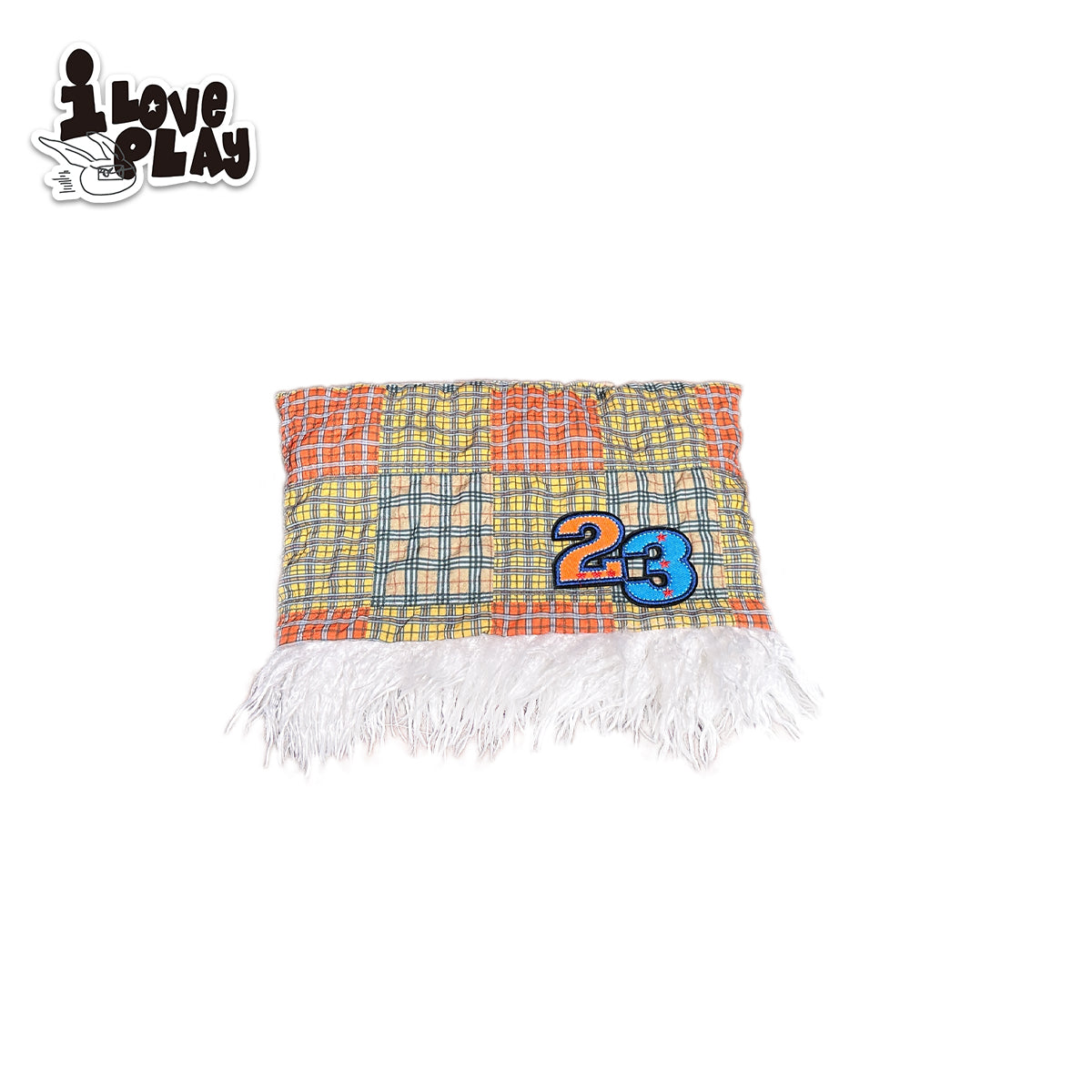 Y2K Lucky Star 23 Plaid Furry Reversible Hat Polyester - Loveplay by Land Decora