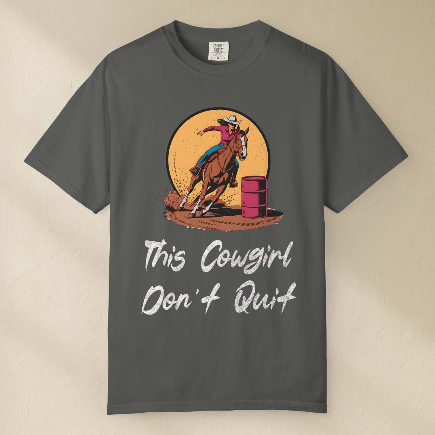 This Cowgirl Don’t Quit Western T-Shirt by DILLO Outfitters