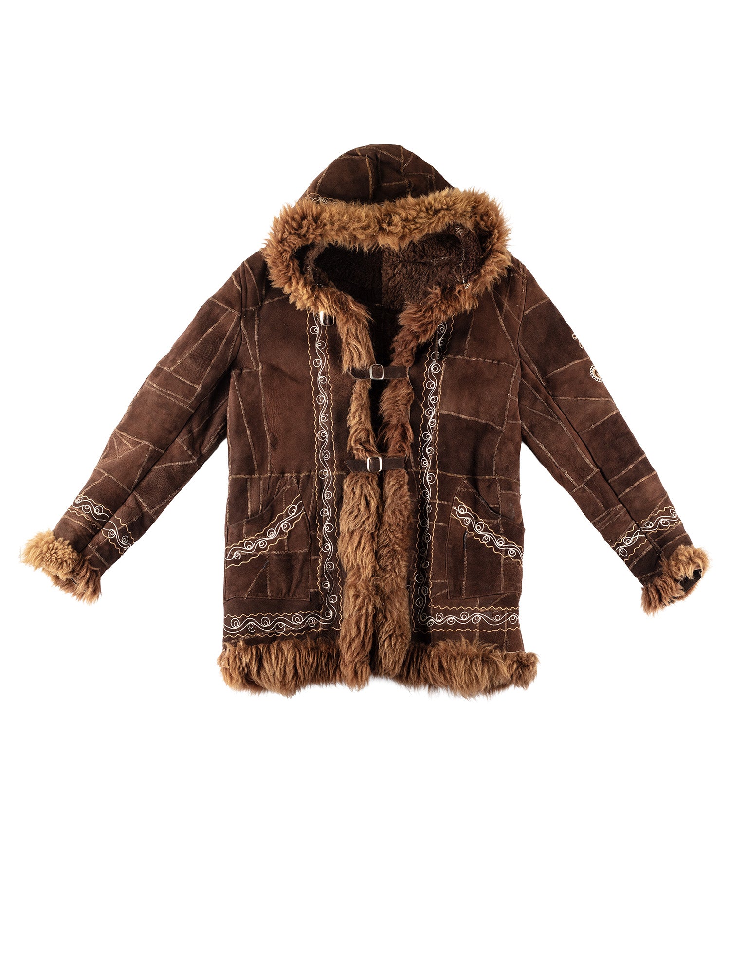 Vintage 70's Women Penny Lane Sheepskin Coat in Brown by Northern Grip
