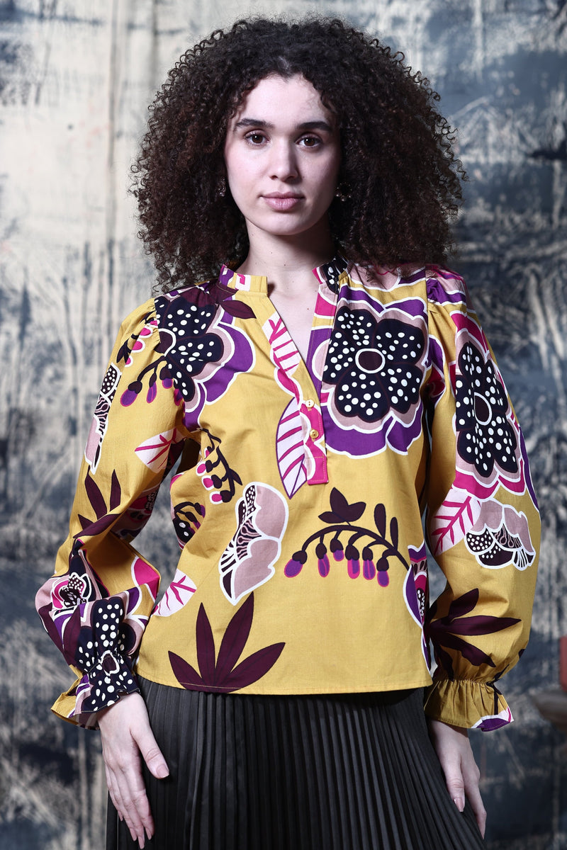 GOLDEN BLOOM ASHLEY TOP by Maude Vivante