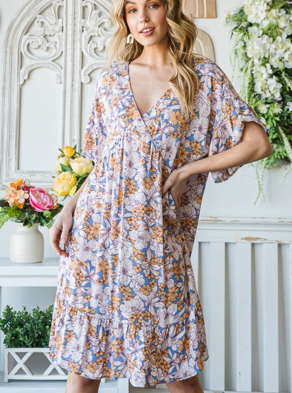JACLYN V NECK TUNIC DRESS - FINAL SALE by RAËLIV